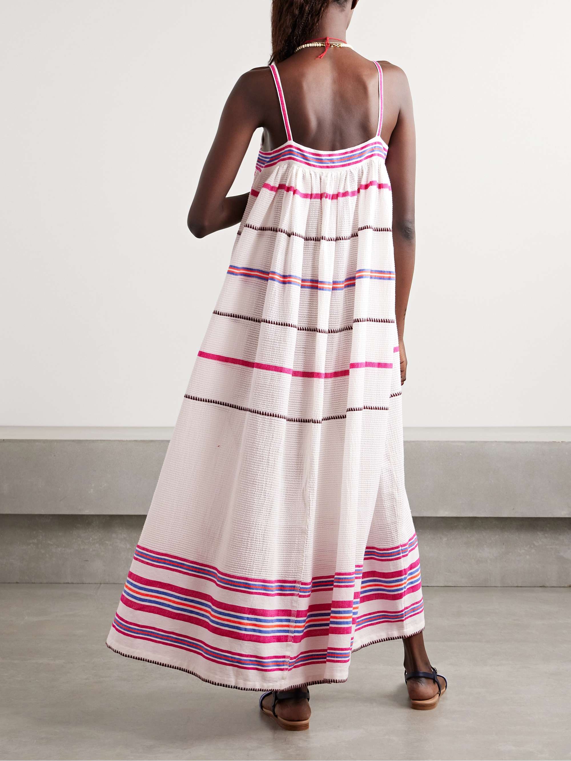 Eda striped cotton-blend maxi dress view