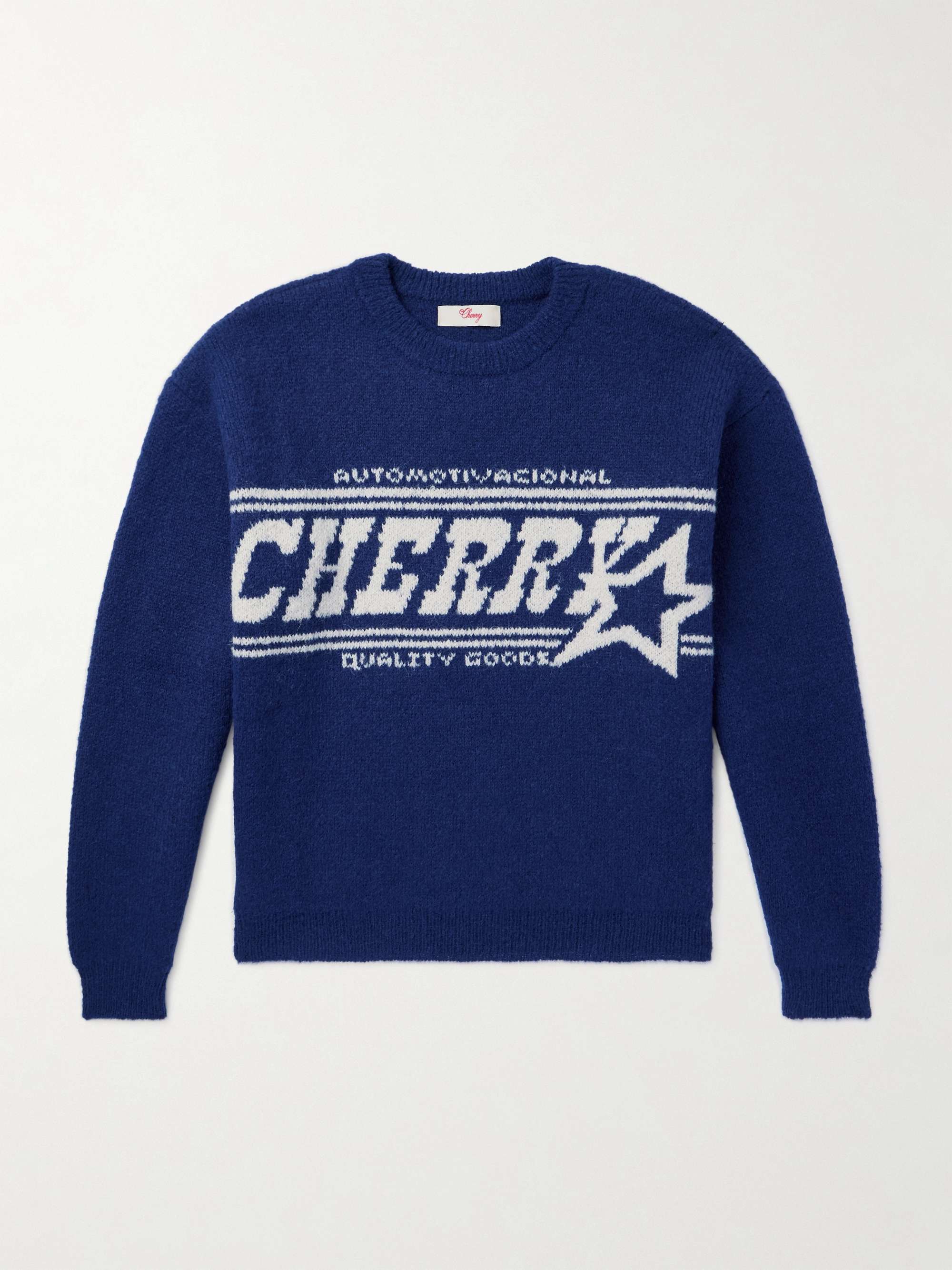 Jacquard-Knit Alpaca-Blend Sweater view