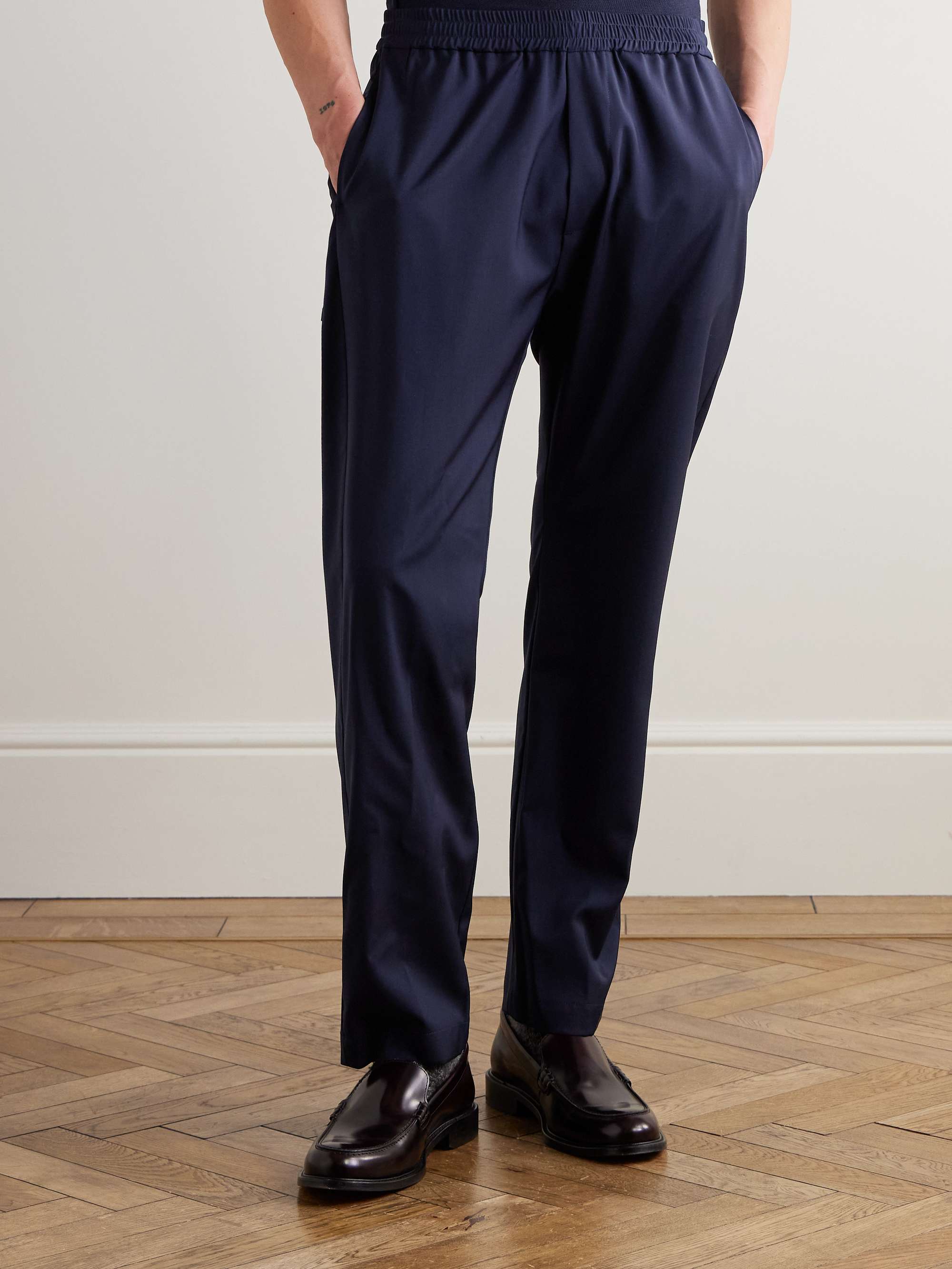 Bativoga Straight-Leg Wool Drawstring Trousers view