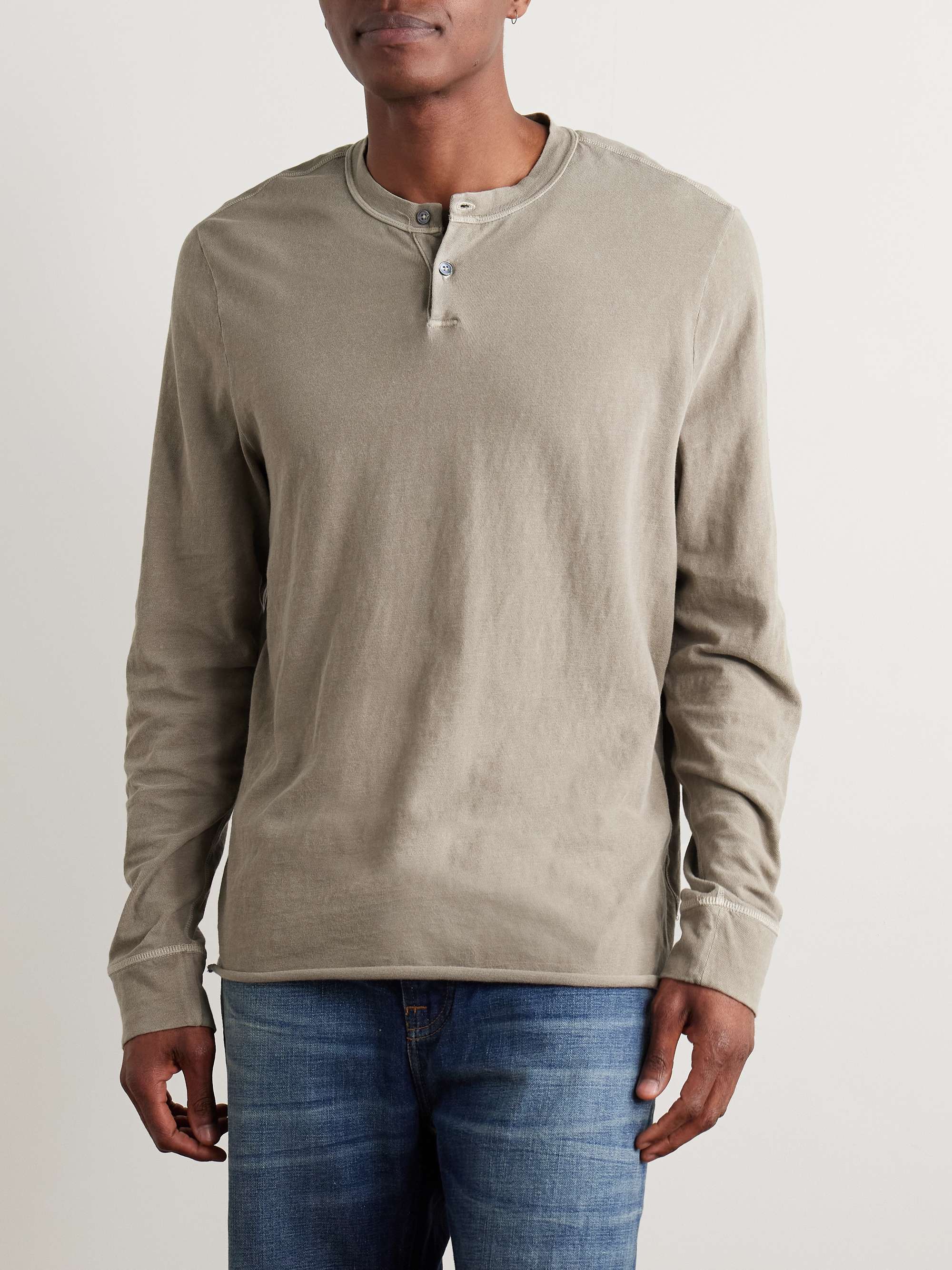 Cotton-Jersey Henley Shirt view
