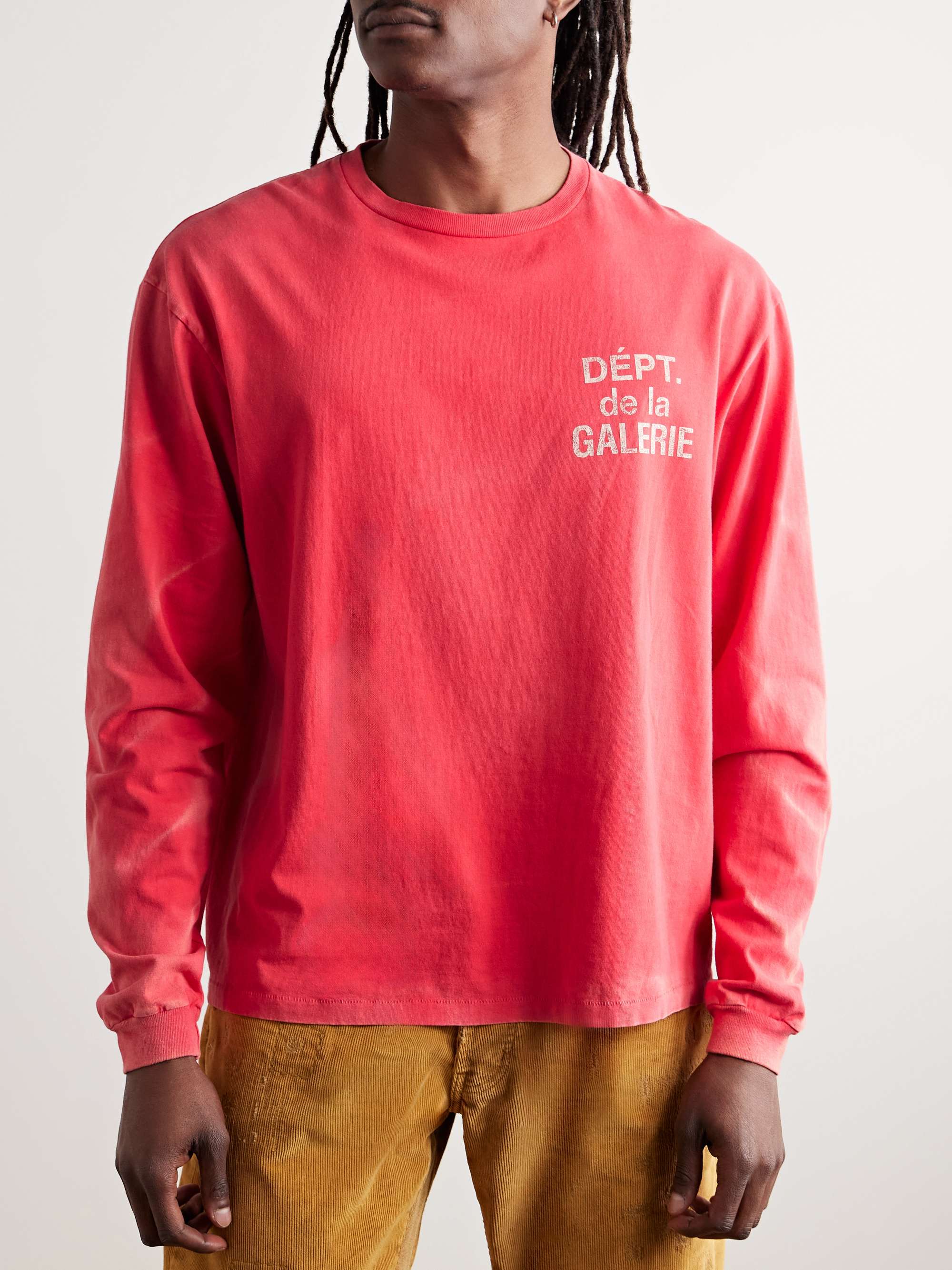 French Logo-Print Tie-Dyed Cotton-Jersey T-Shirt view