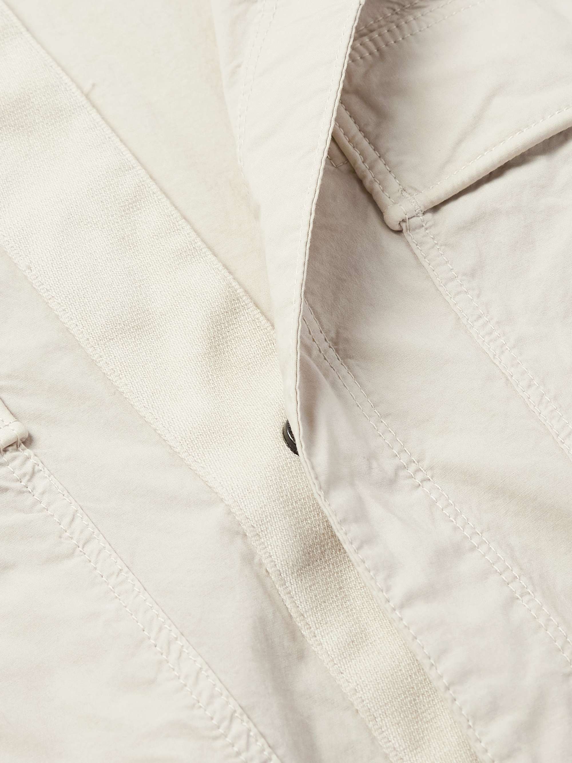 Logo-Appliquéd Cotton-Blend Tela Overshirt view