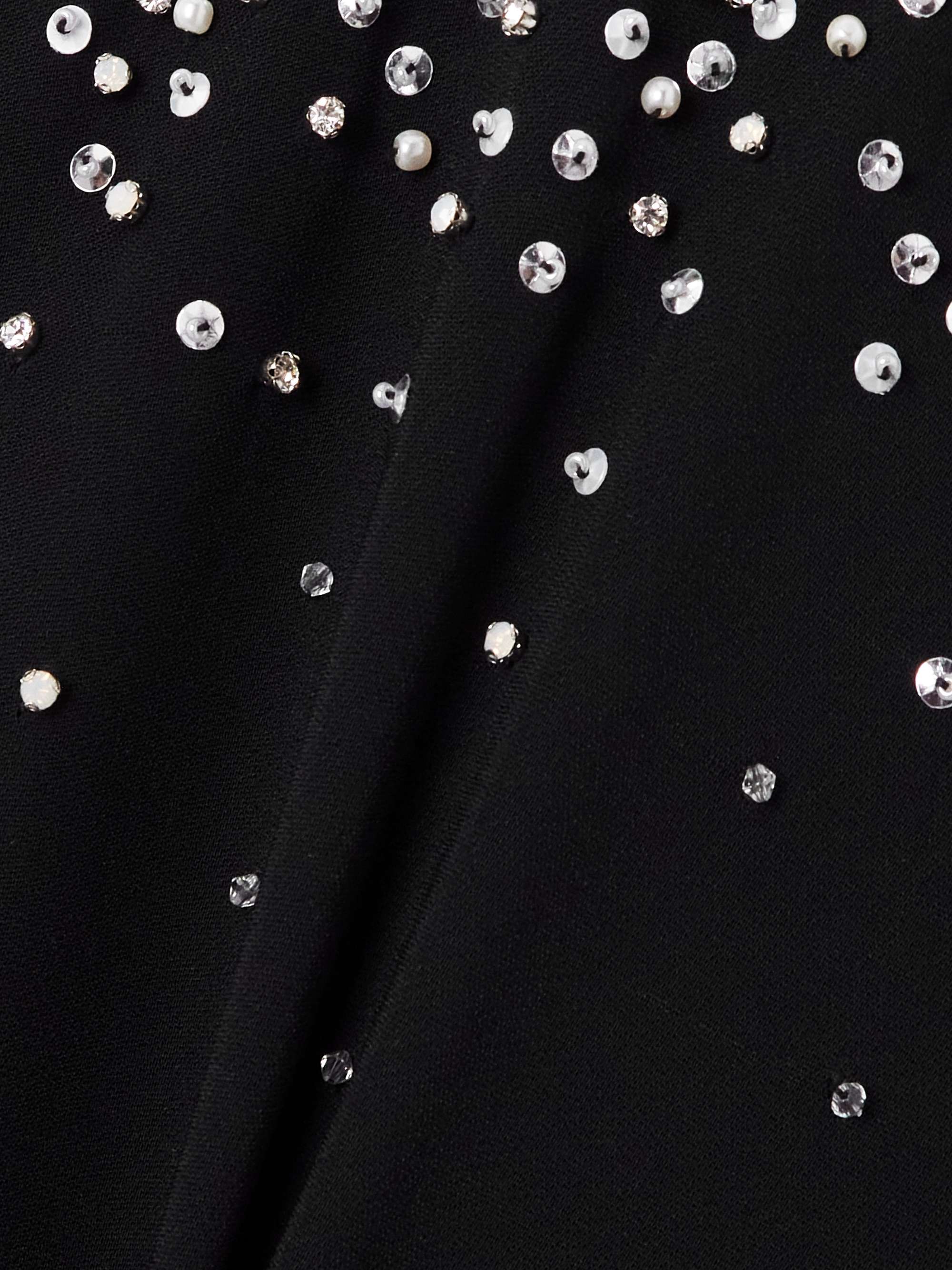 Som two-tone cutout crystal and sequin-embellished crepe halterneck gown view