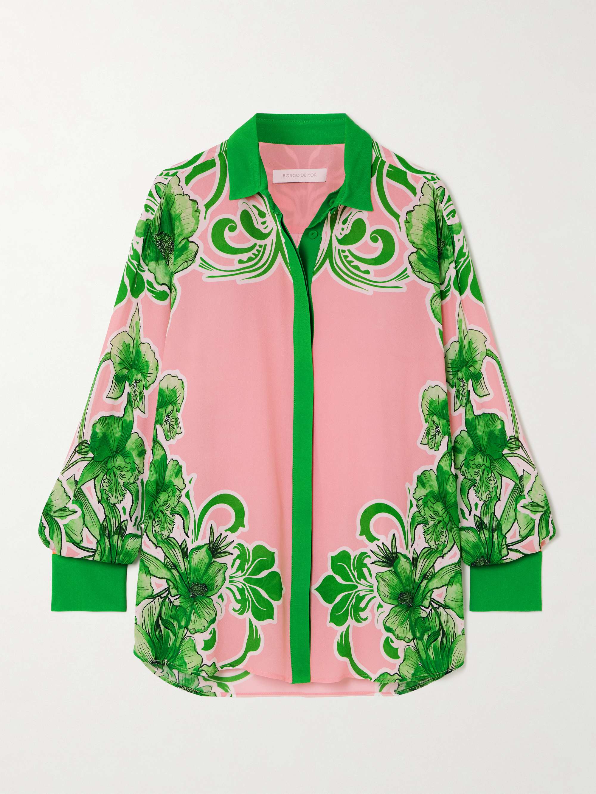 Nova floral-print crepe shirt view