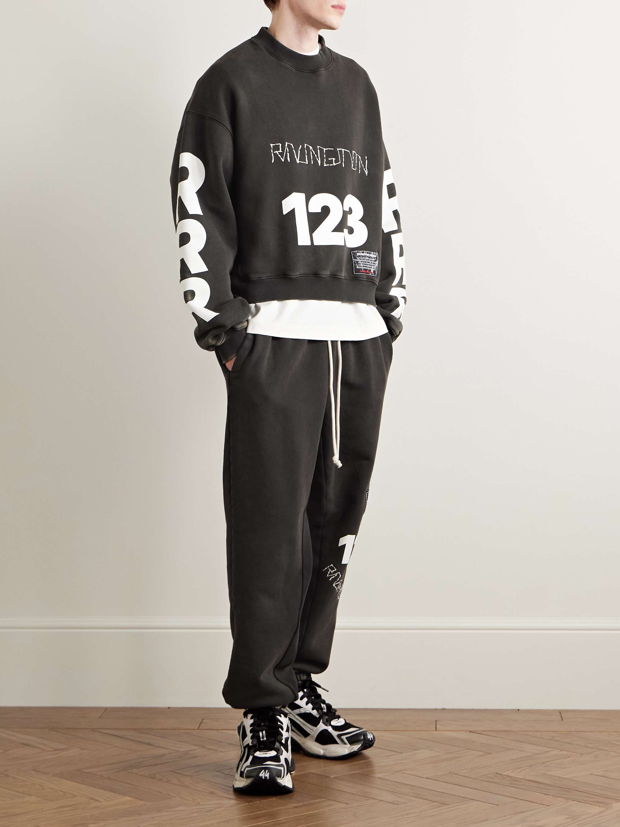 CVA Logo-Print Embroidered Cotton-Jersey Sweatshirt view