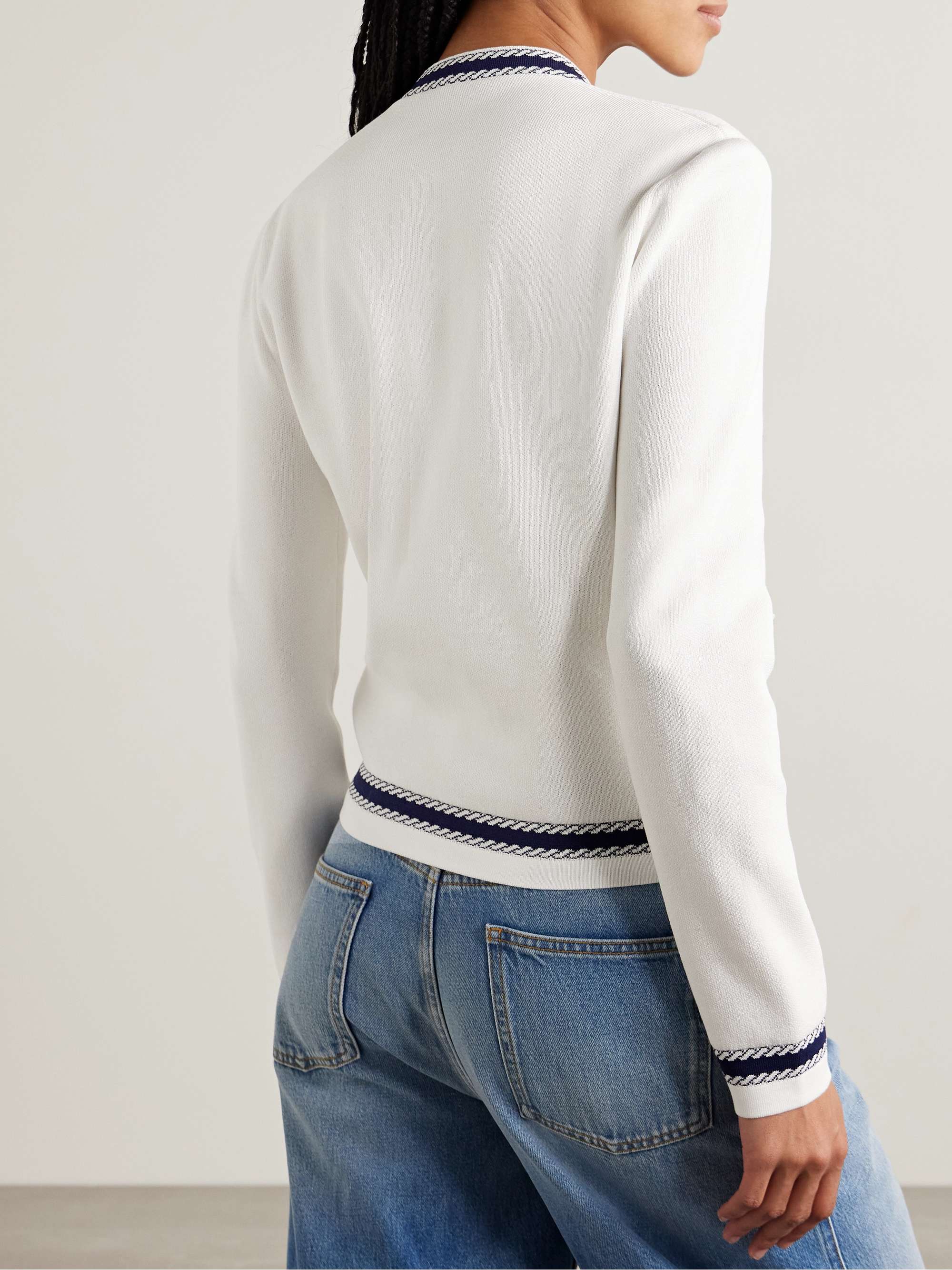 Lido jacquard-knit cotton cardigan view