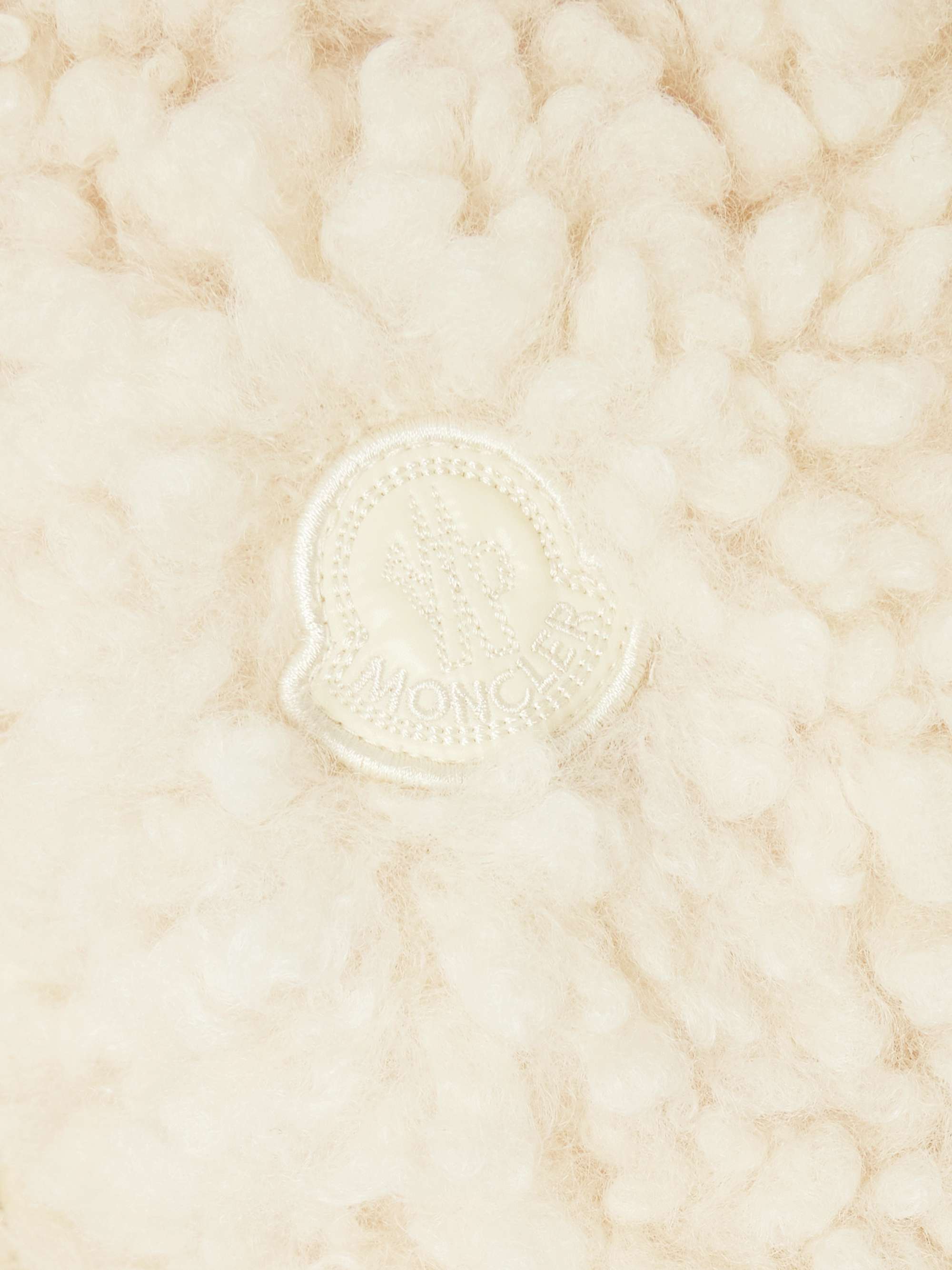 Quilted faux shearling down gilet view