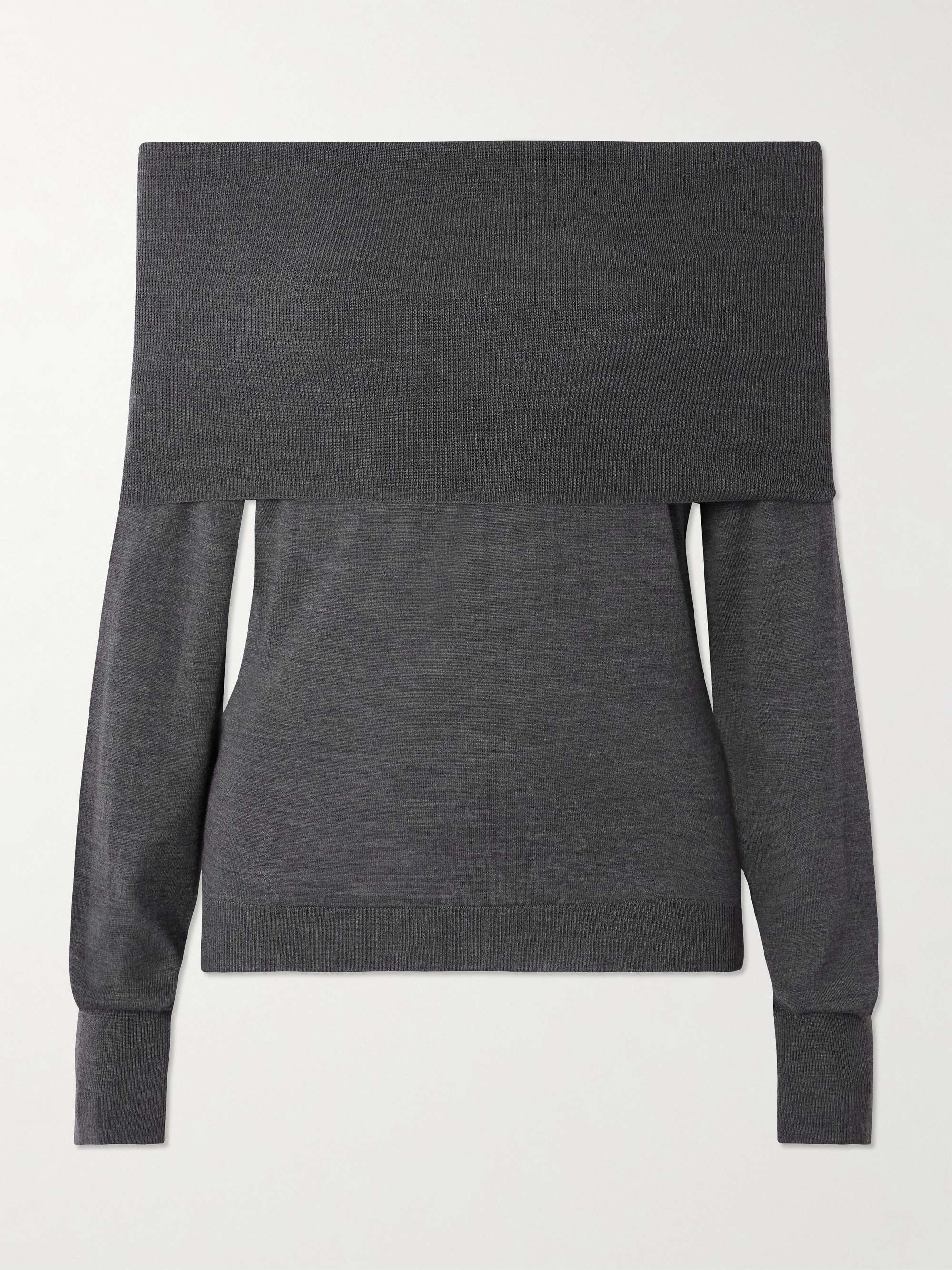 Off-the-shoulder virgin wool sweater view