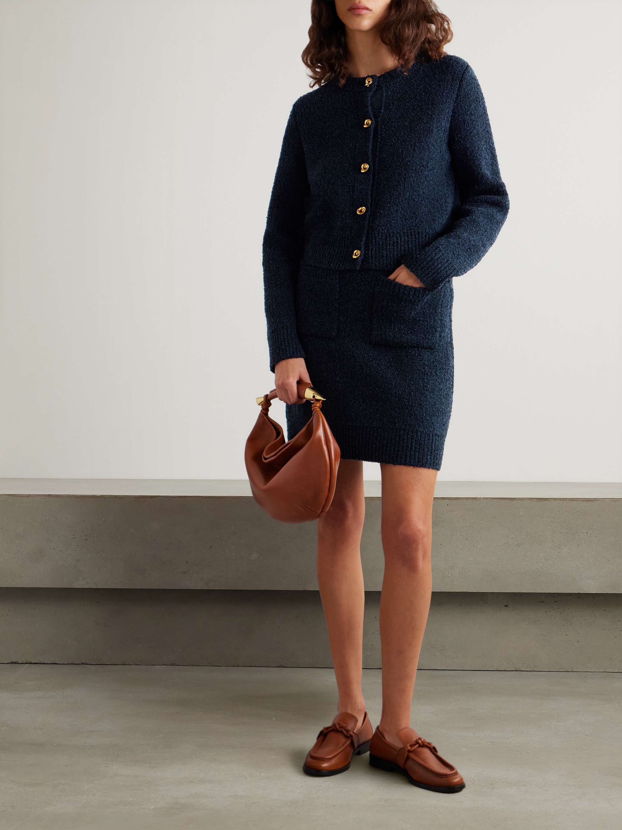 Wool-blend bouclé mini skirt view