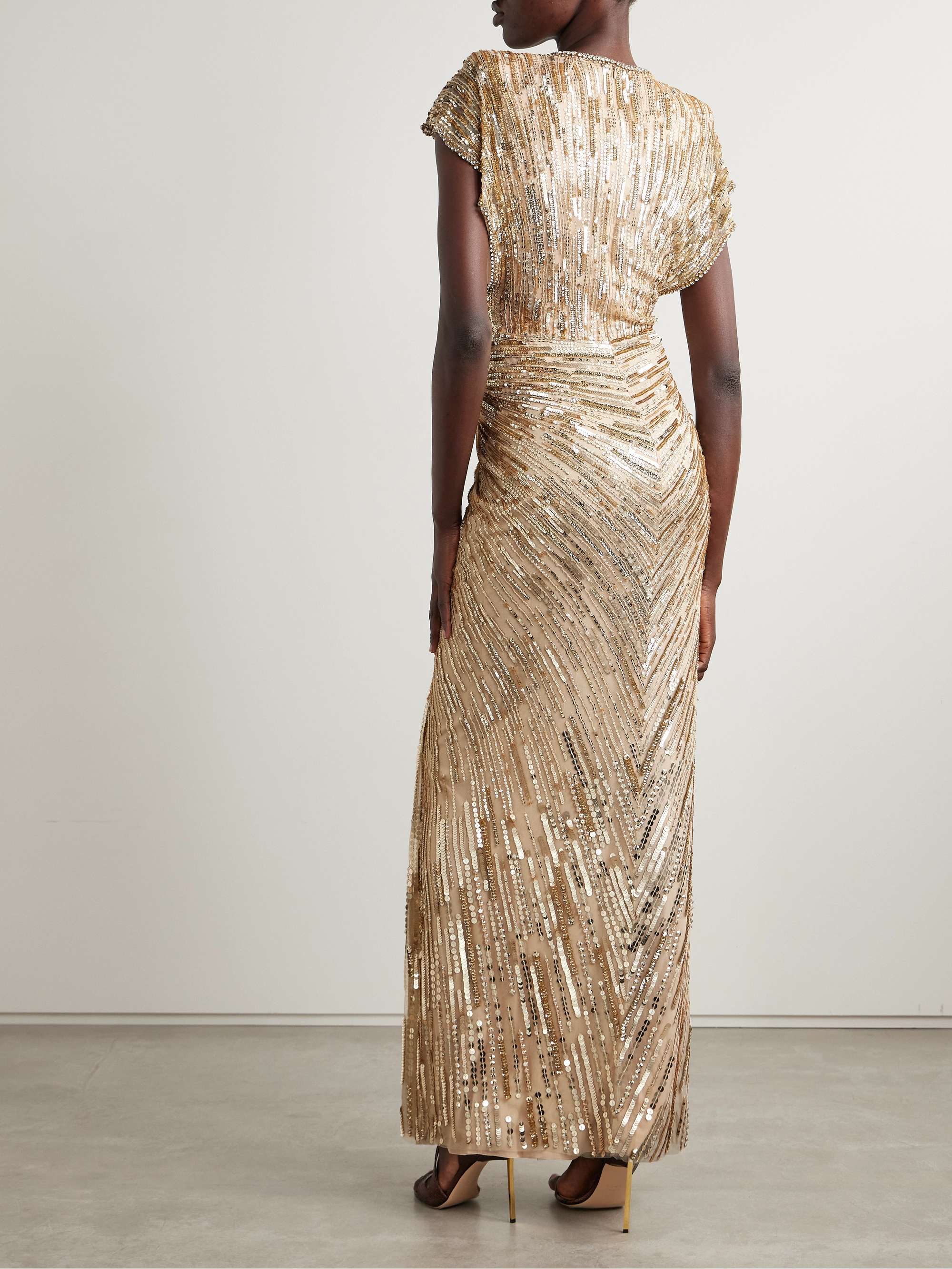 Zola draped embellished tulle gown view