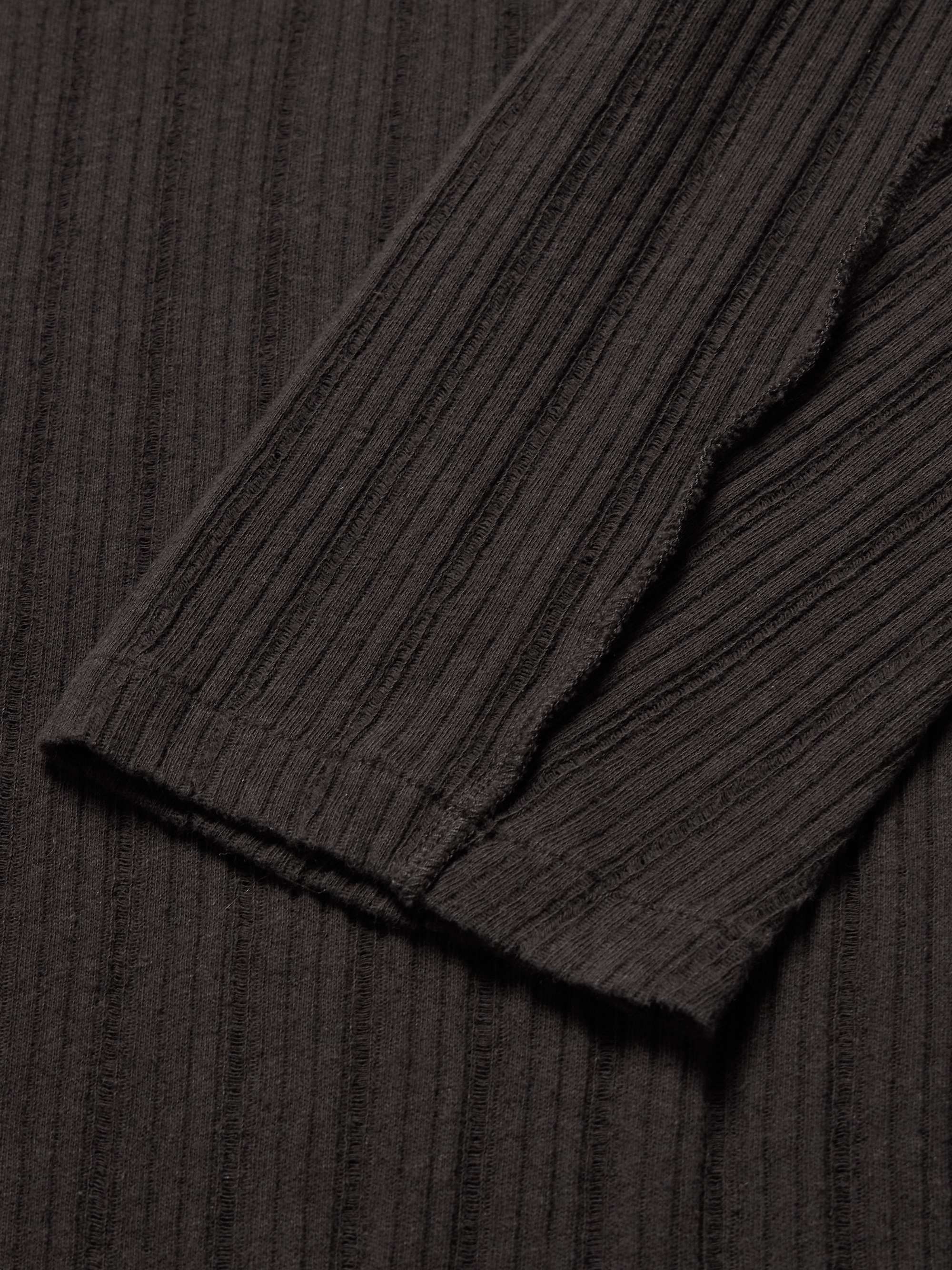 Ribbed Organic Cotton and Linen-Blend Sweater view