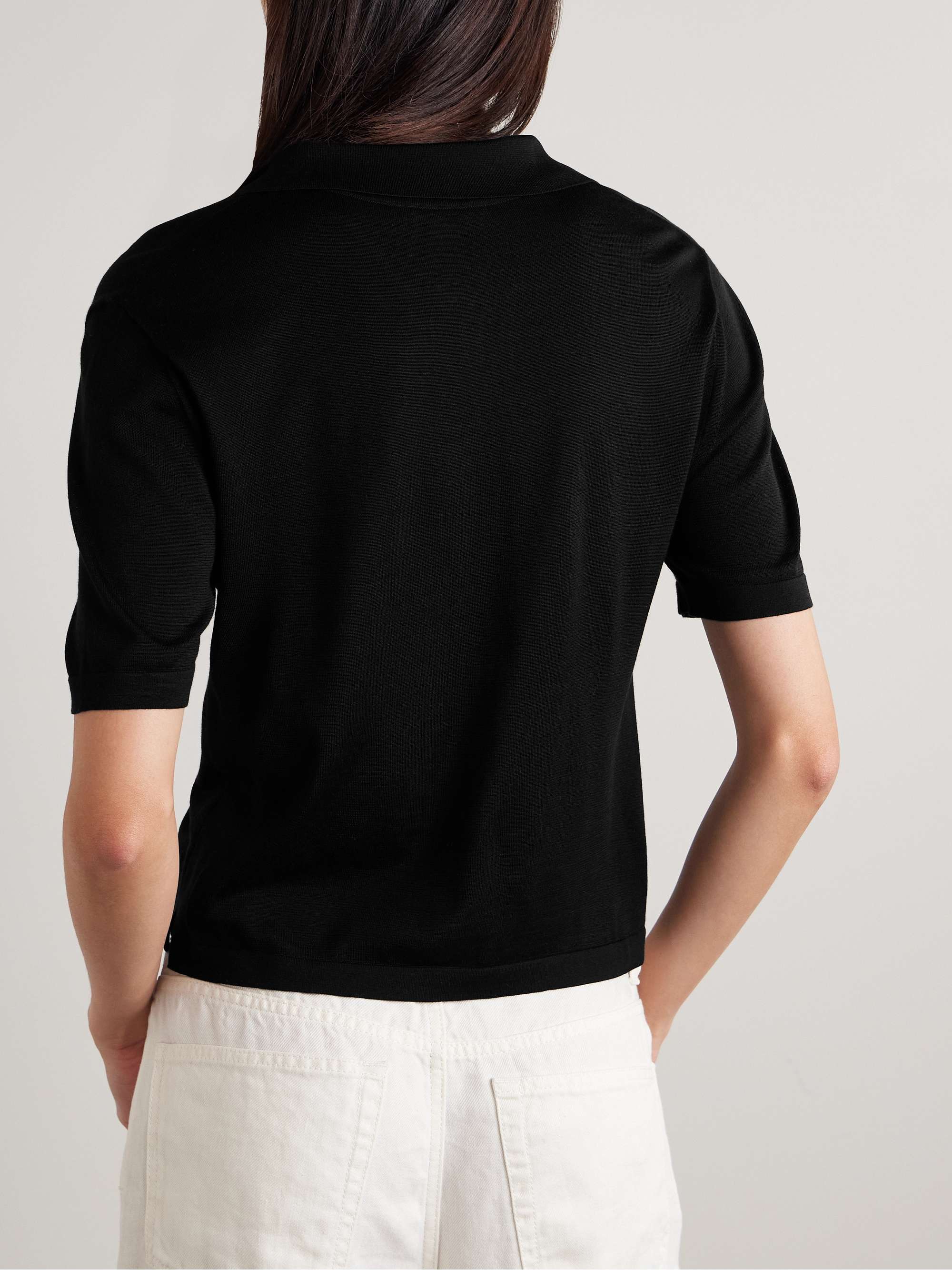 Julianna silk polo shirt view