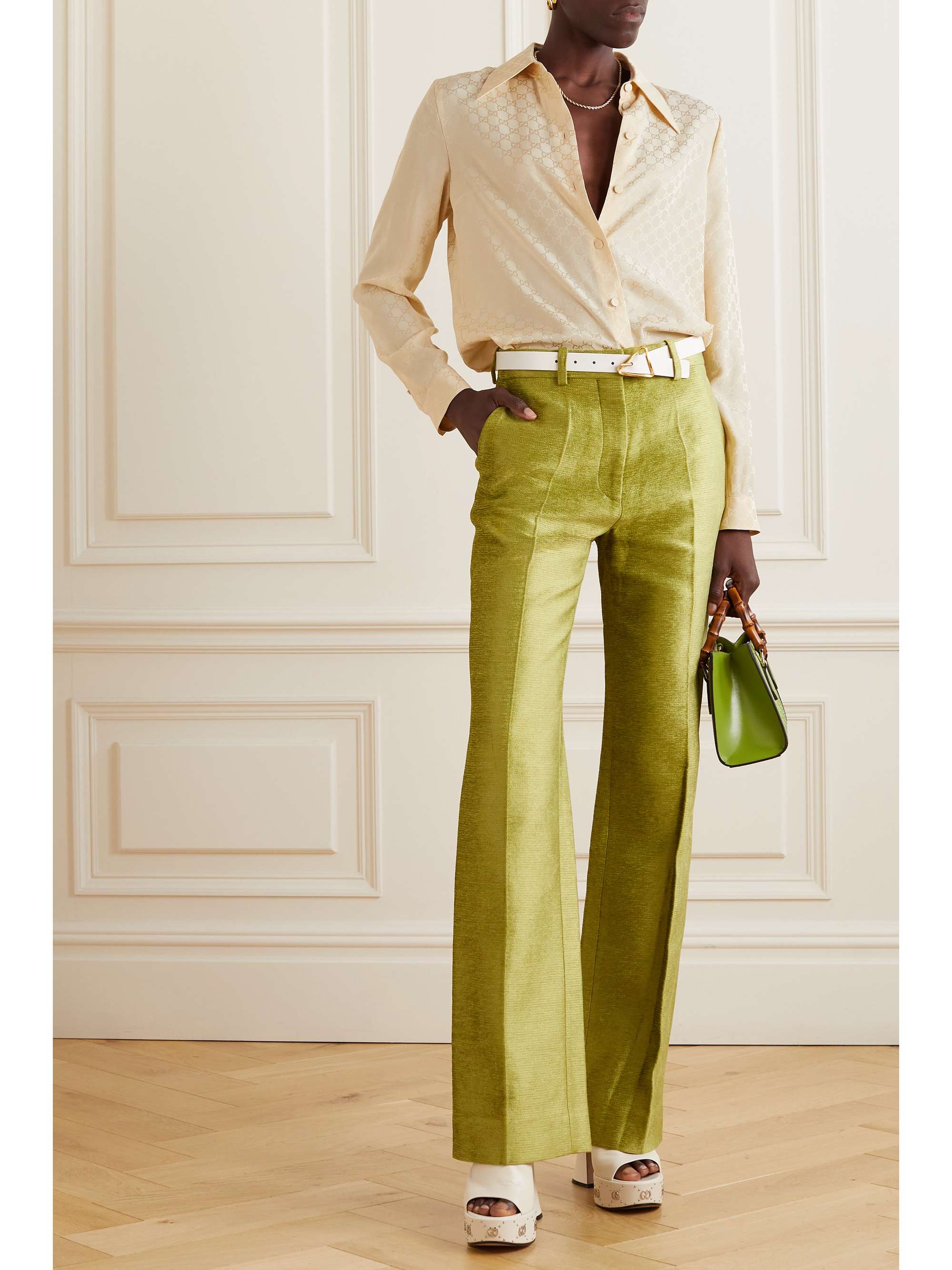 Silk-jacquard shirt view