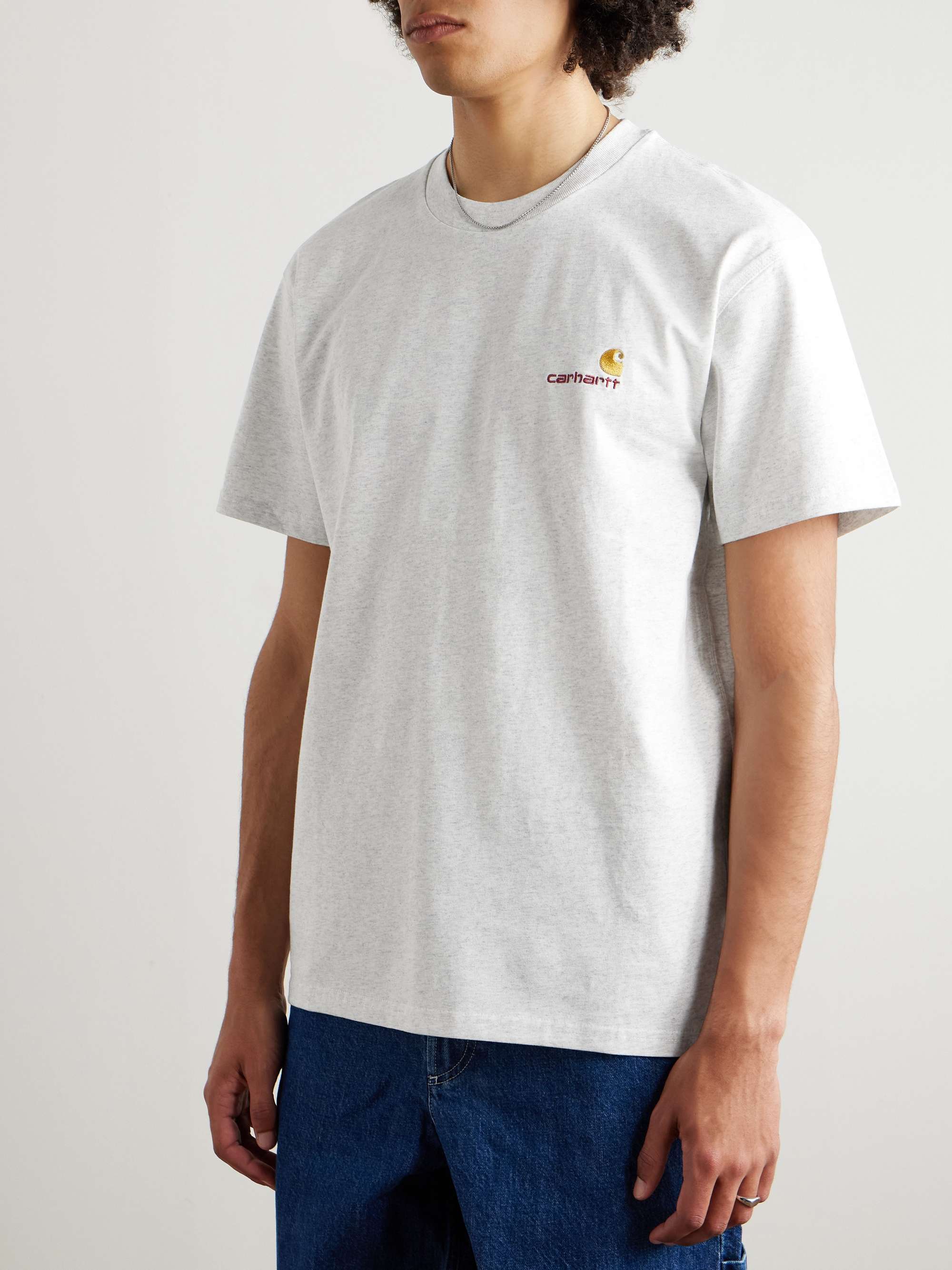 American Script Logo-Embroidered Organic Cotton-Jersey T-Shirt view