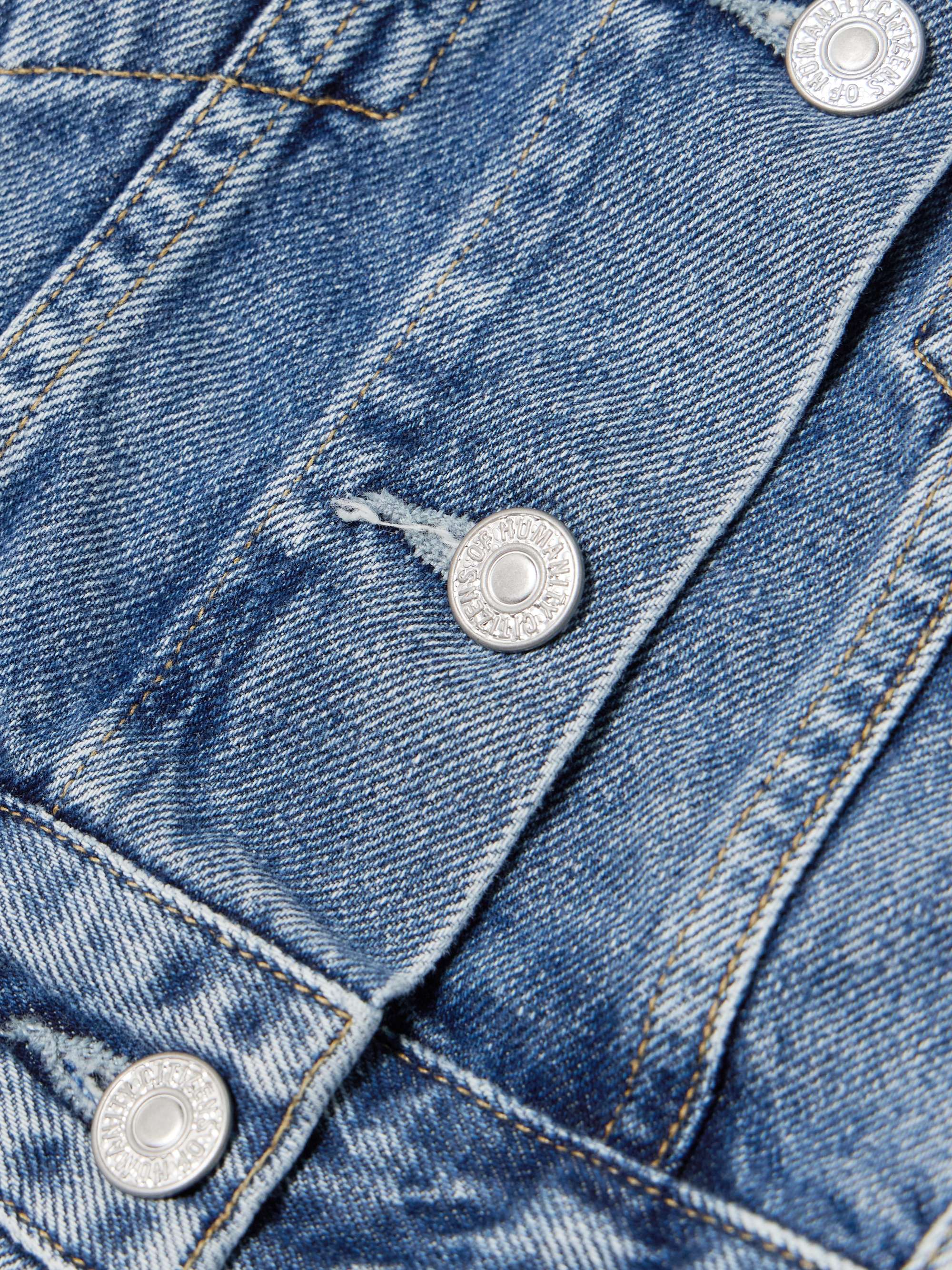 Idalene paneled organic denim vest view