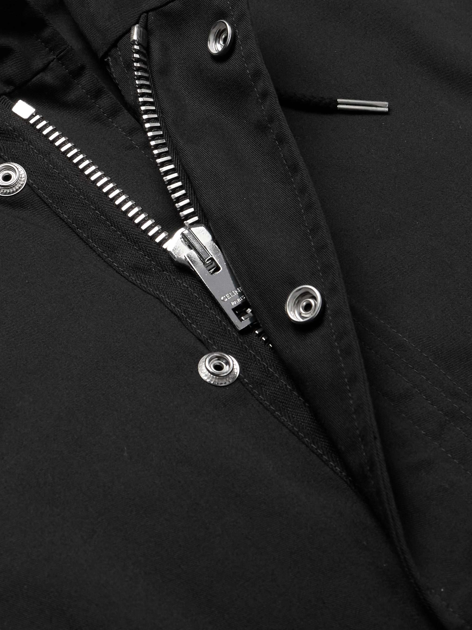 Logo-Print Twill Hooded Parka view