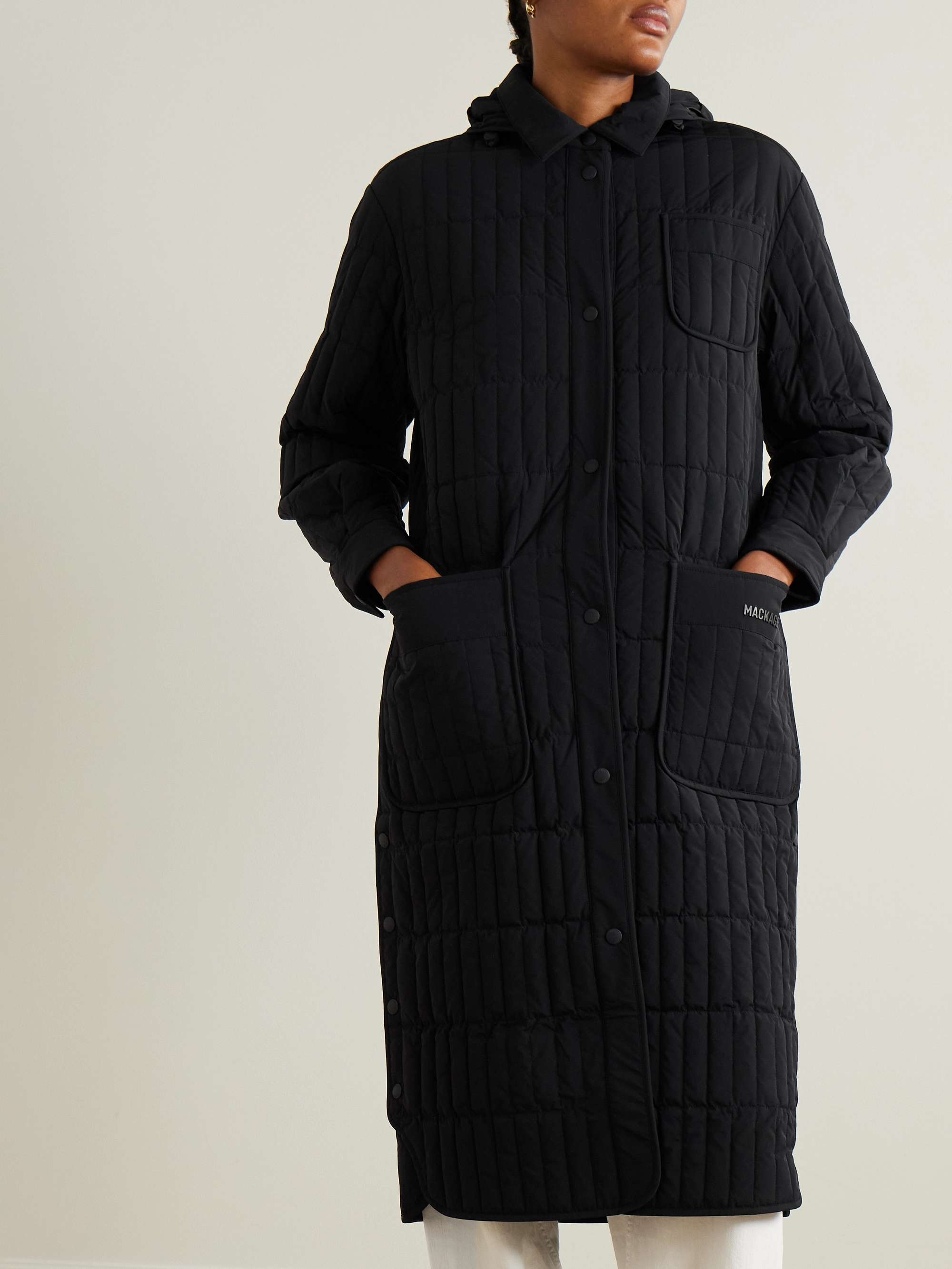 Tadoka hooded quilted recycled-shell down coat view