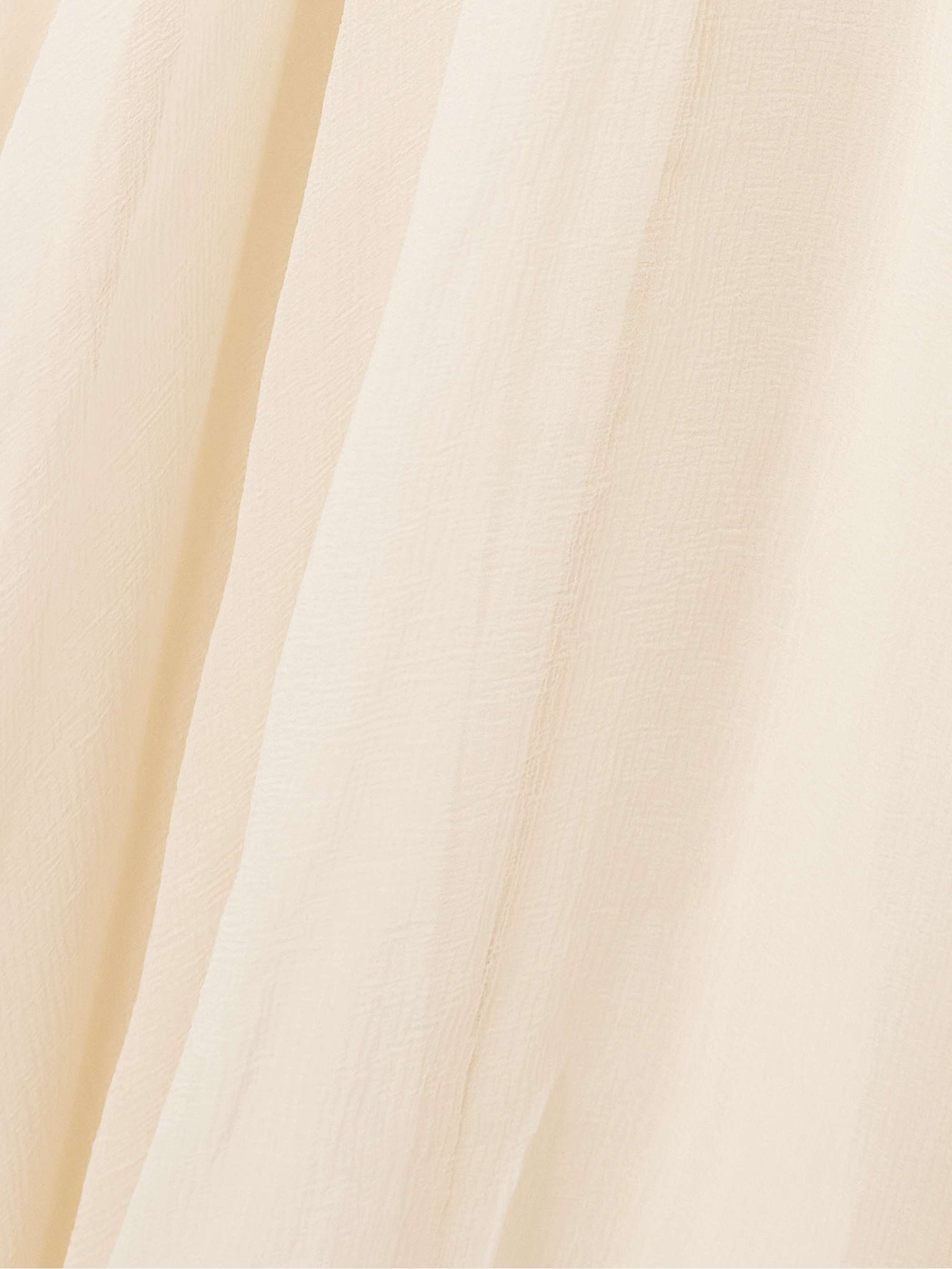 Pleated organic silk-mousseline midi shirt dress view