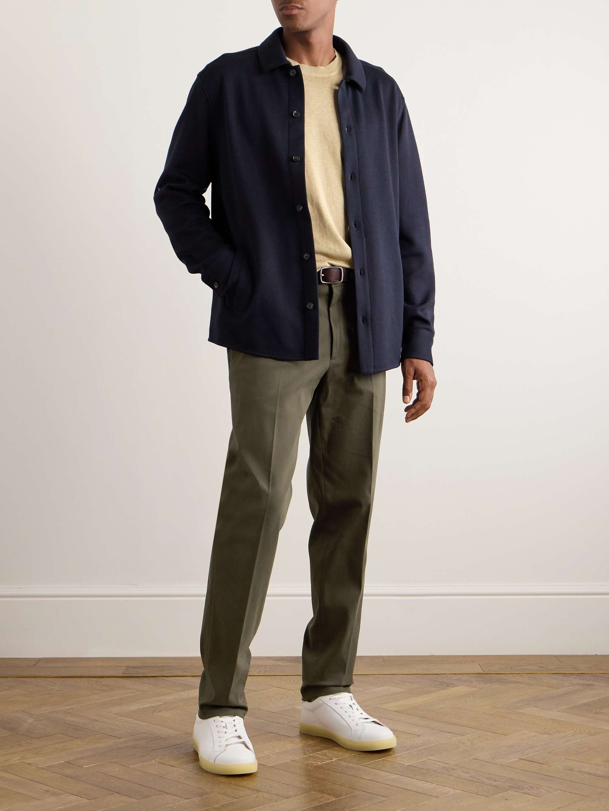 Jarno Austin Straight-Leg Stretch-Cotton Twill Trousers view