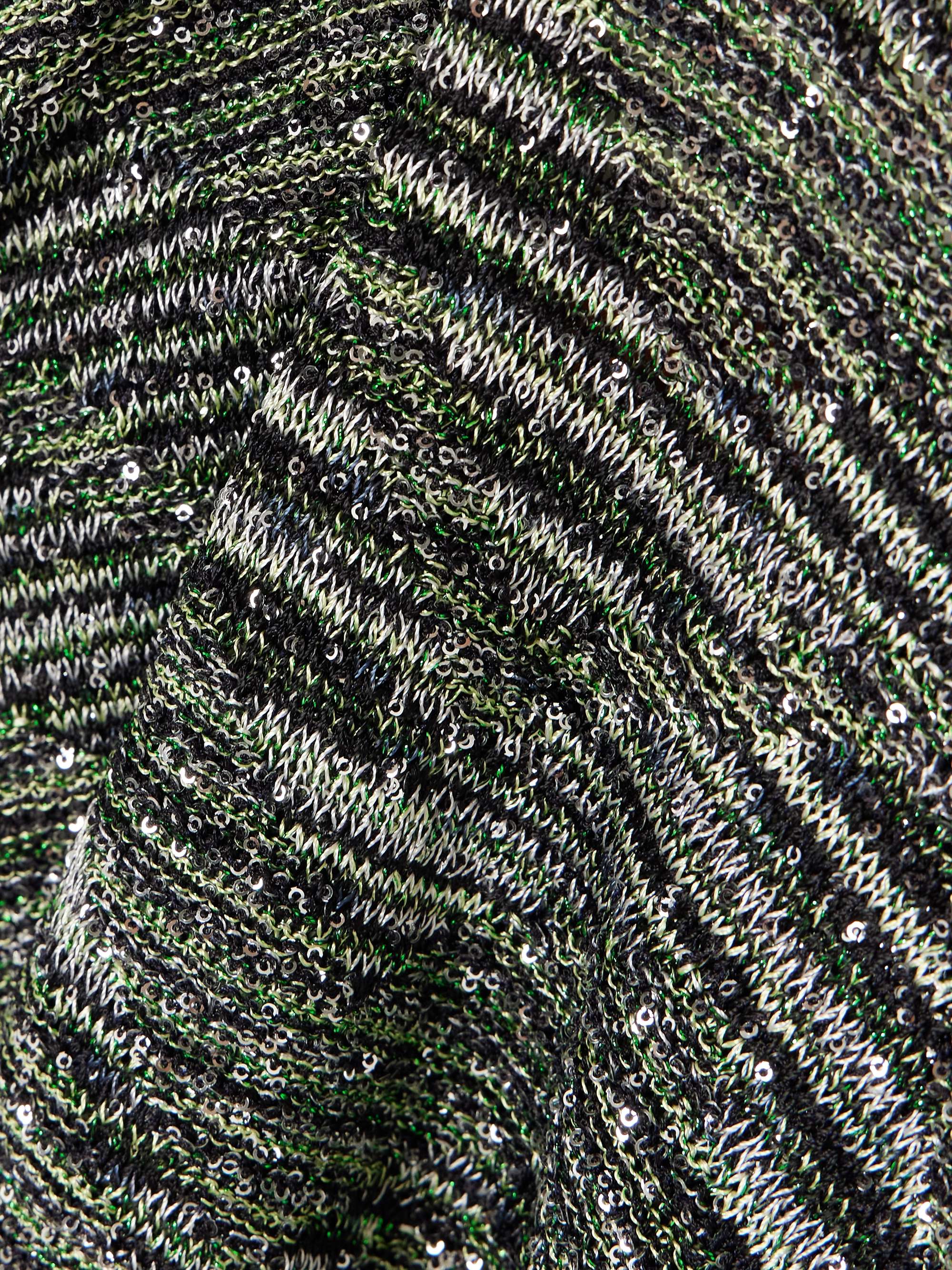 Mare sequin-embellished metallic crochet-knit top view