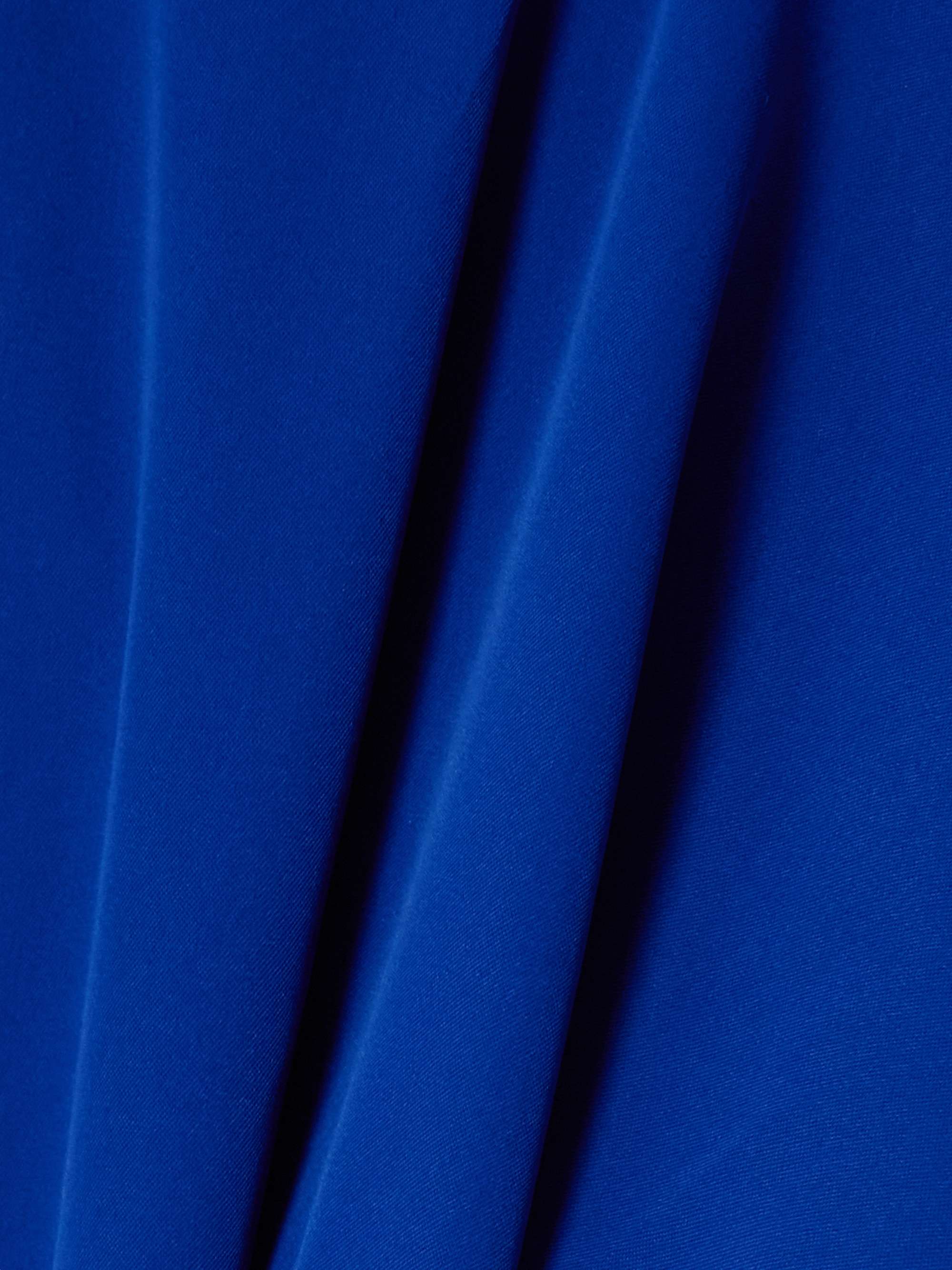 Draped ruched silk-blend crepe de chine gown view