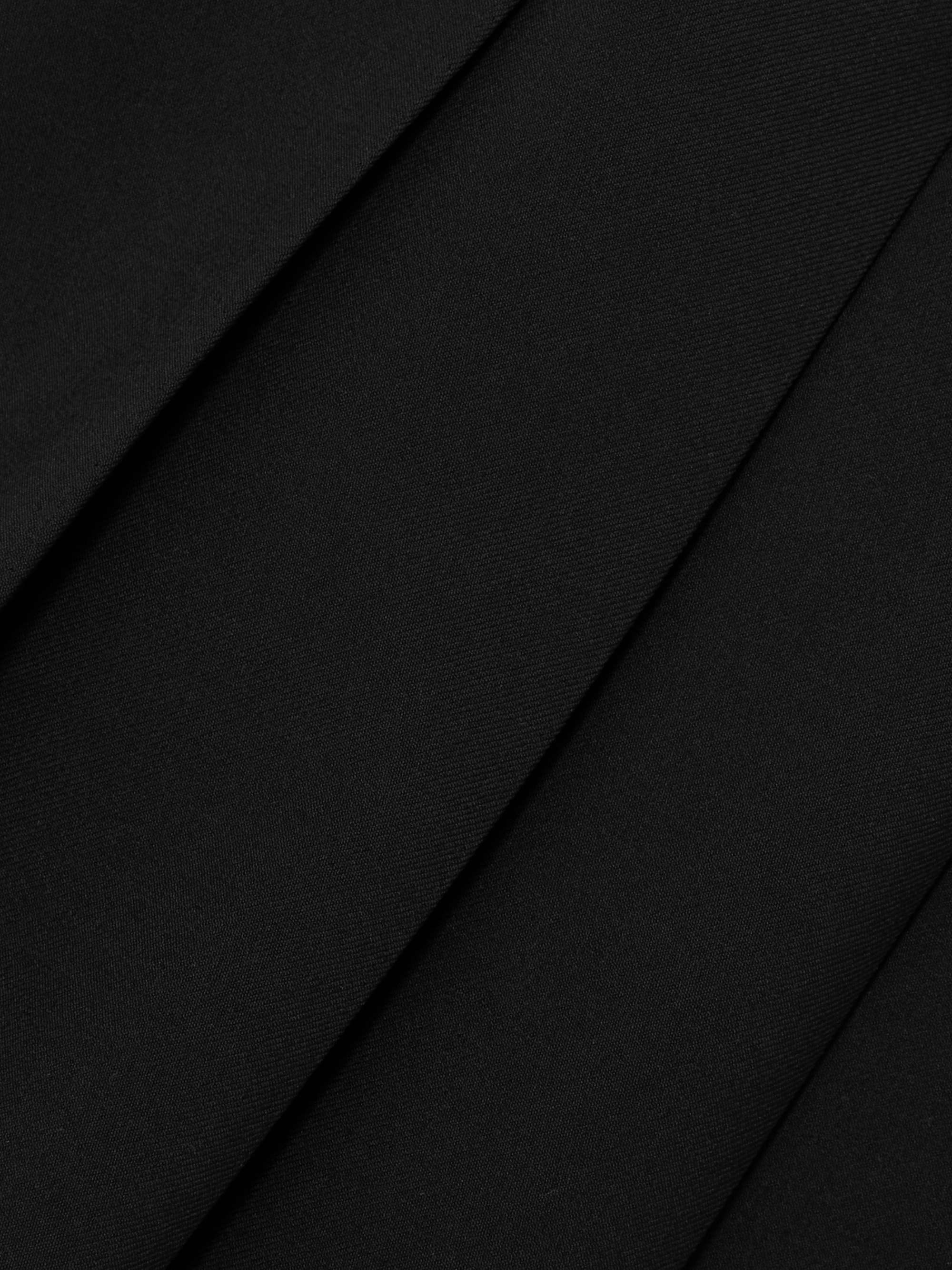 Pleated wool-crepe mini wrap skirt view