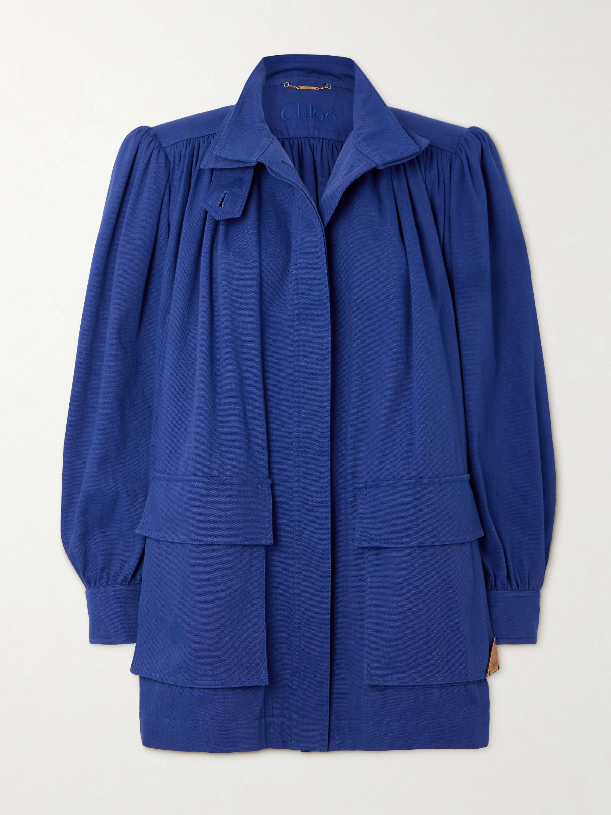 Gathered cotton-canvas jacket view