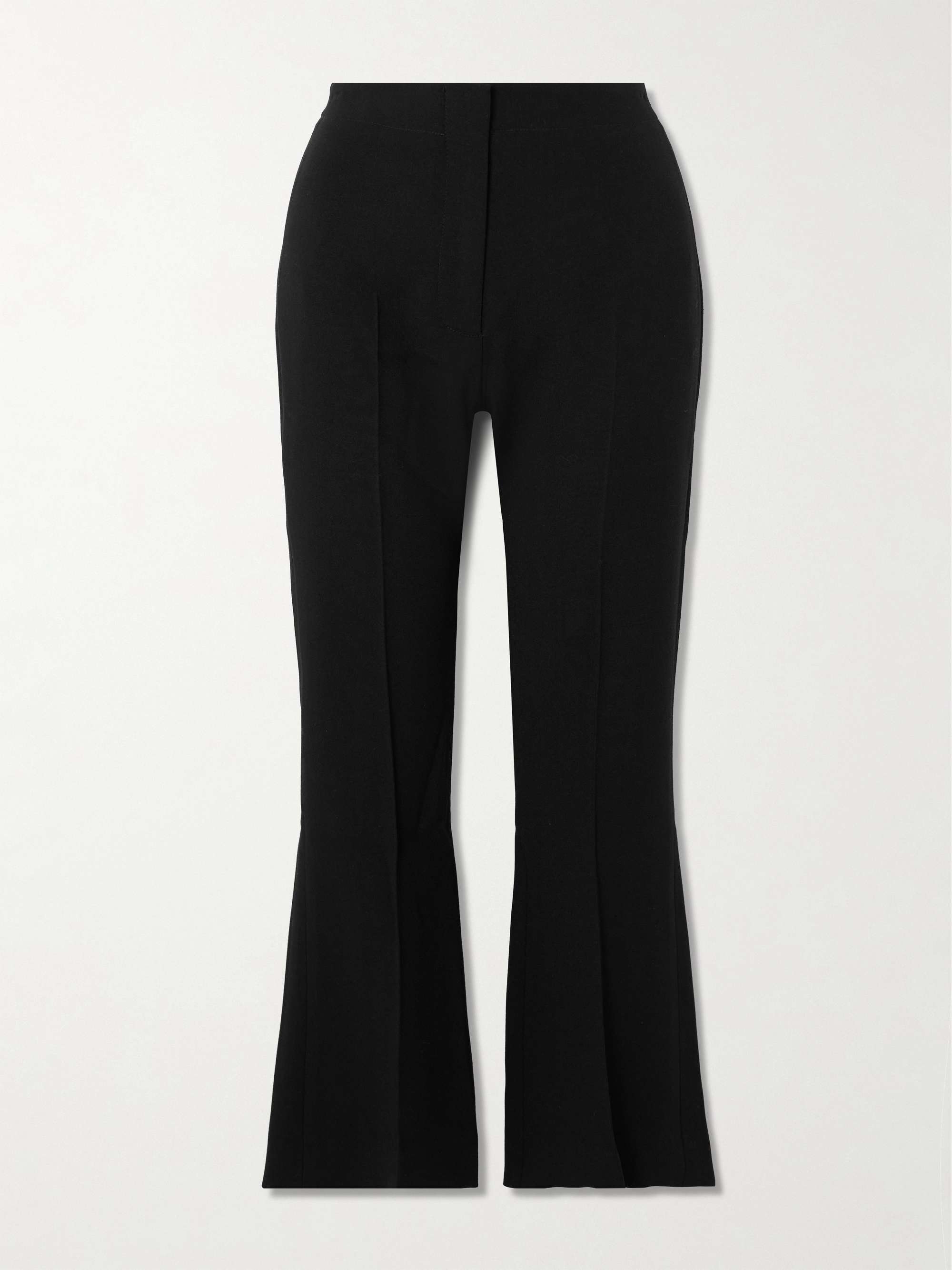 Talia cropped pleated crepe flared pants view