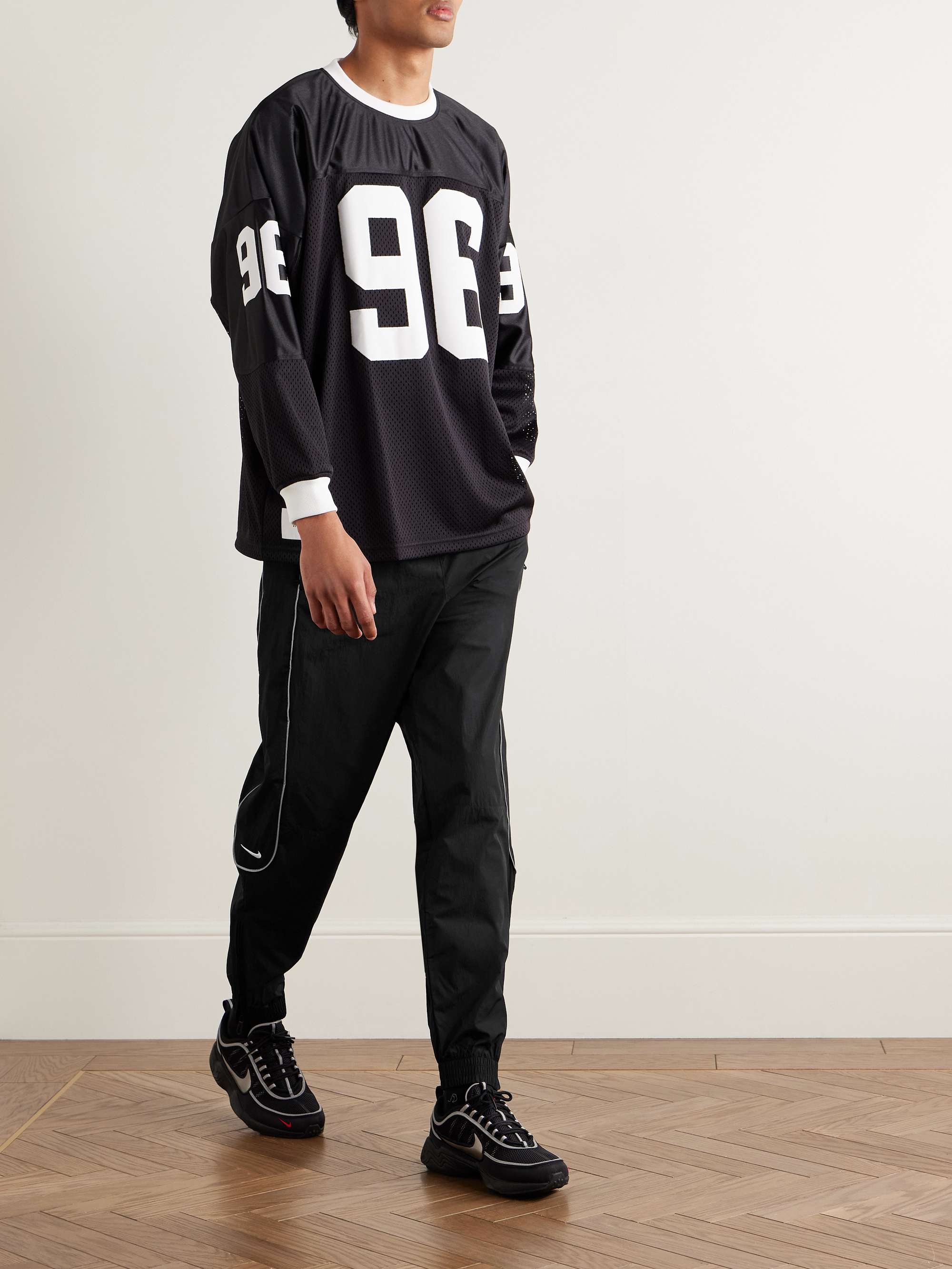 Solo Swoosh Logo-Embroidered Nylon Track Pants view