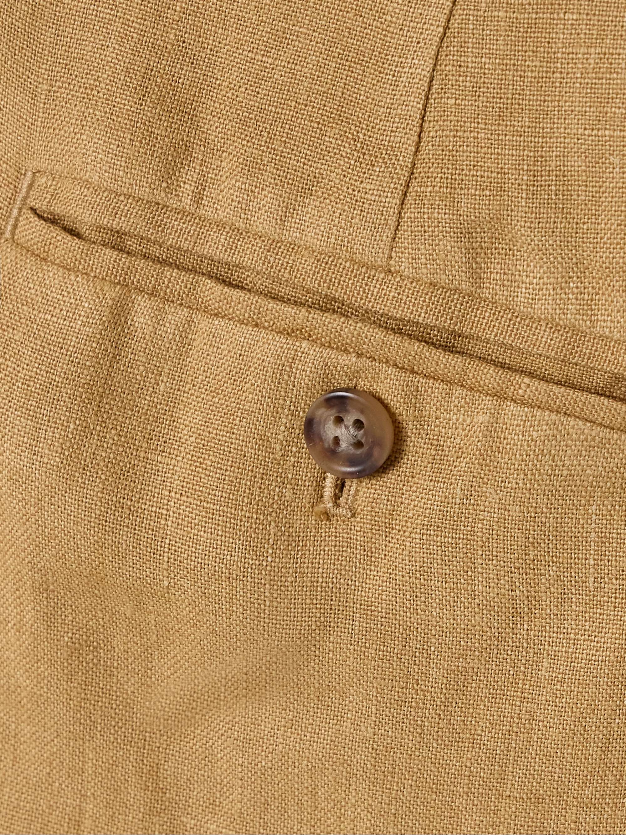 Long linen shorts view