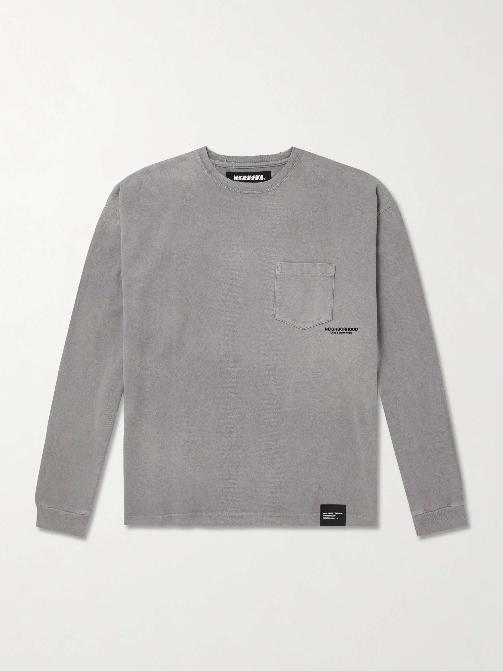 Savage Logo-Flocked Distressed Cotton-Jersey T-Shirt view