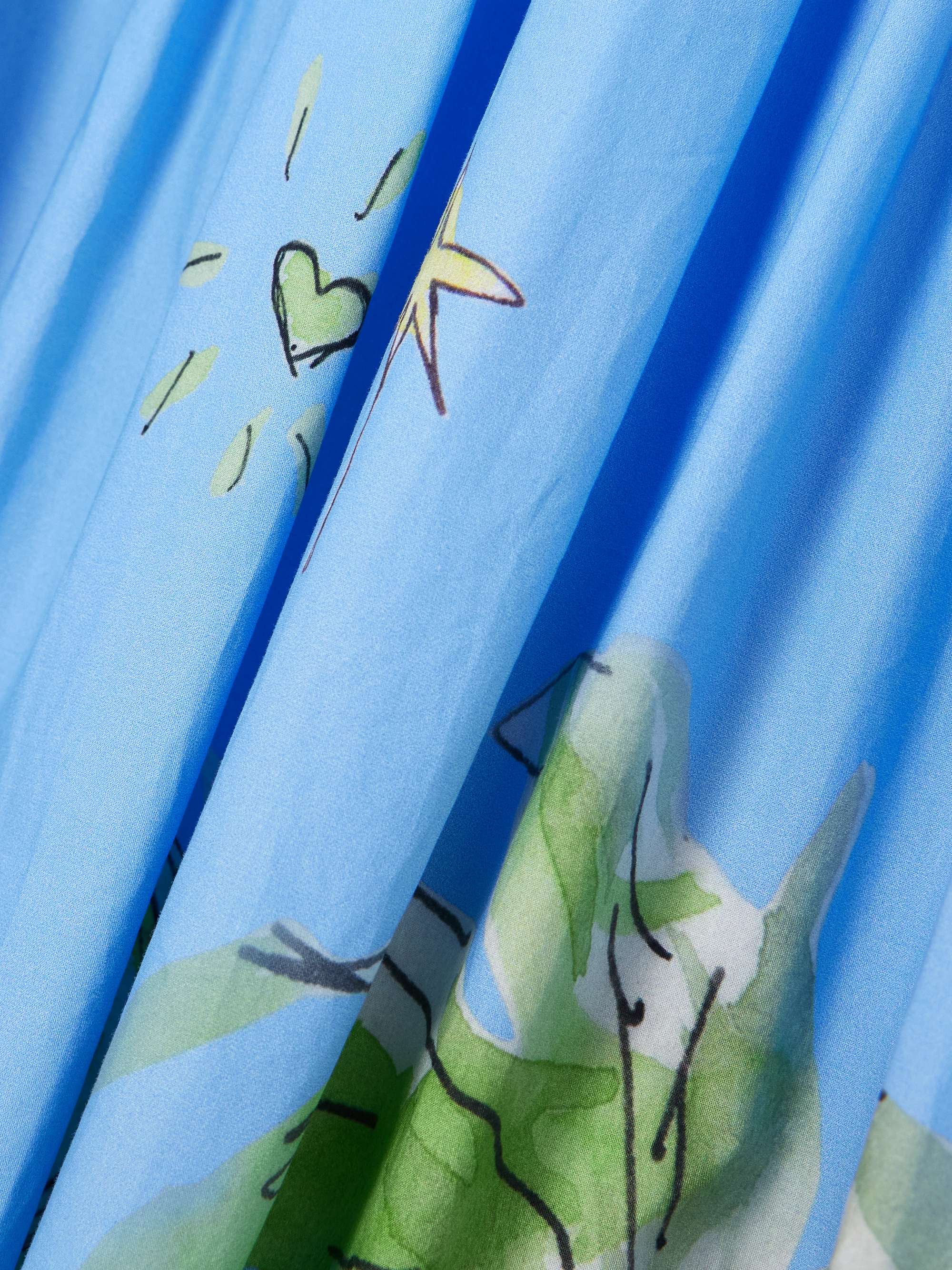 + Anouk Colantoni ribbed organic cotton-jersey and printed organic cotton-poplin midi dress view