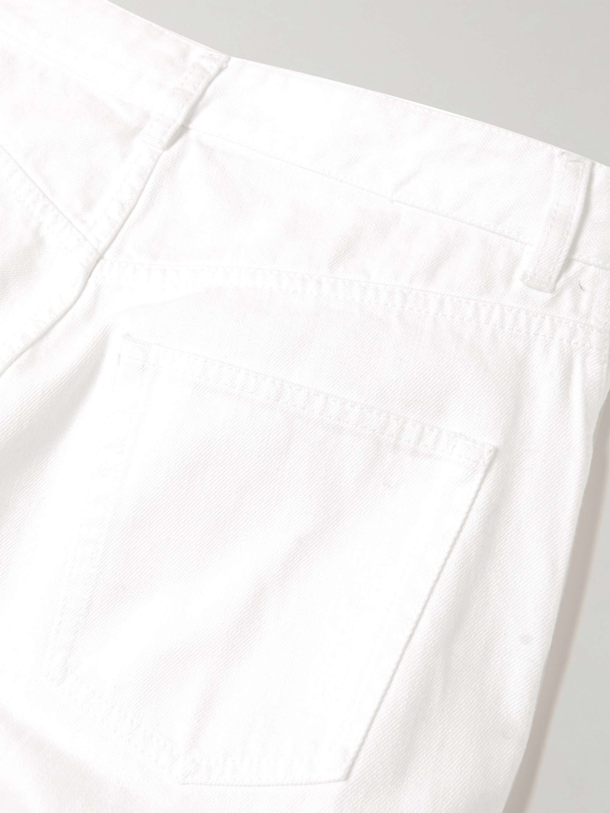 Ruffled mid-rise wide-leg jeans view