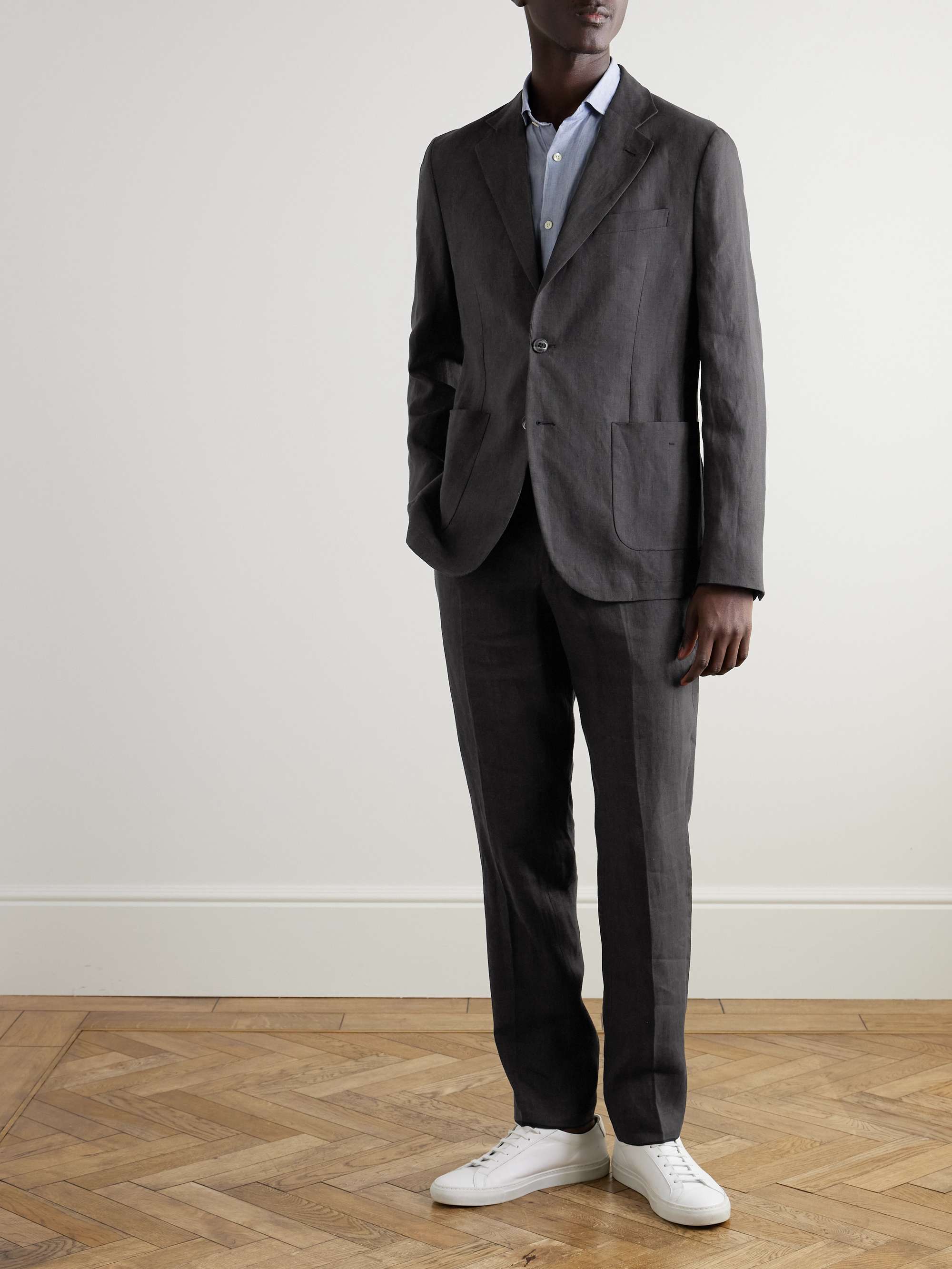 Paulo Unstructured Linen Suit Jacket view