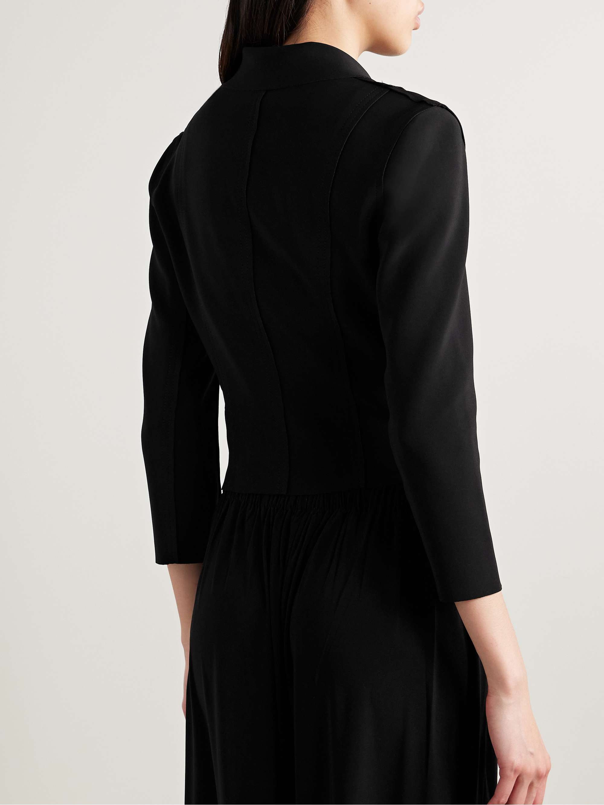 Girl cropped stretch-jersey jacket view
