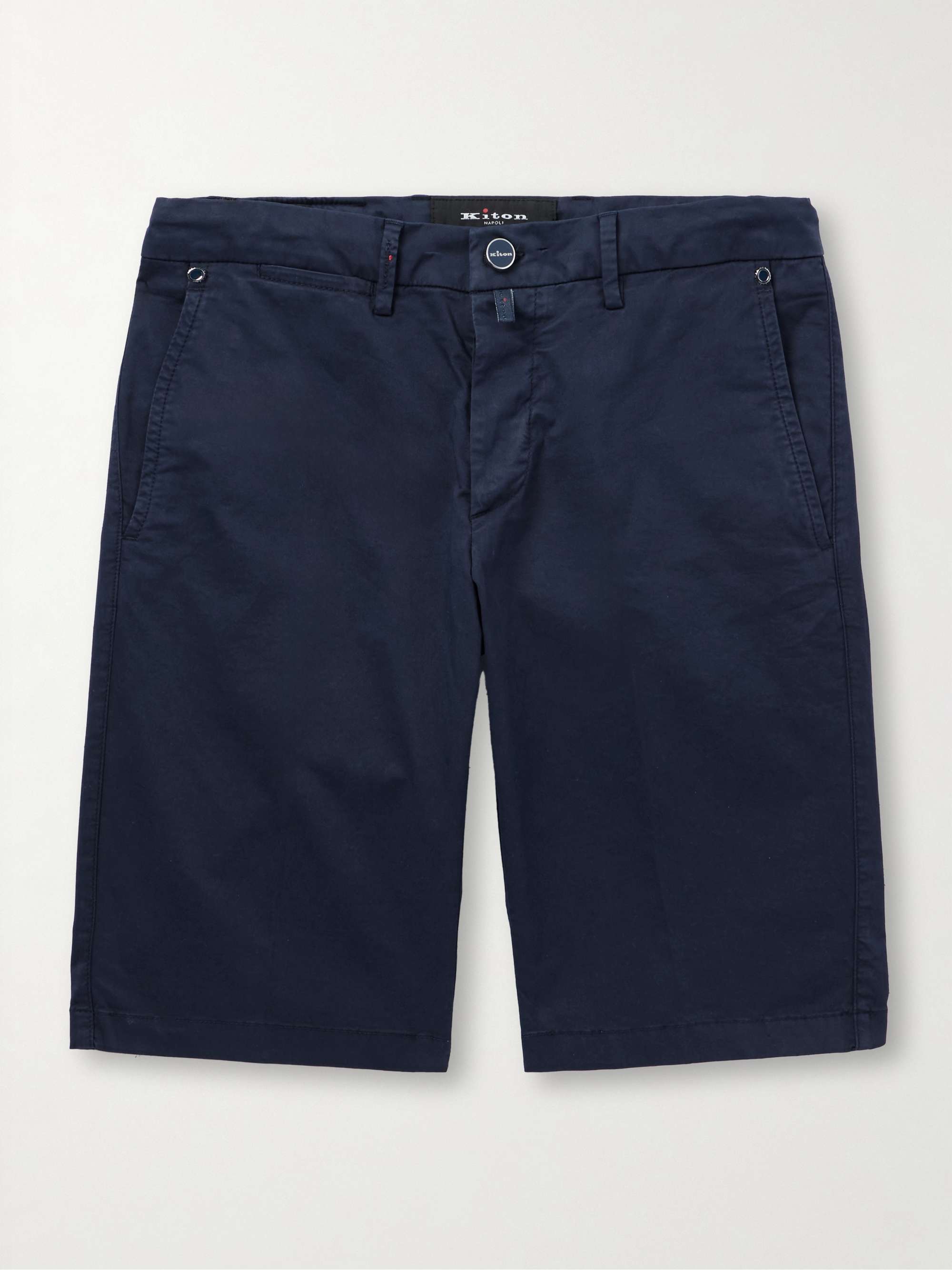 Straight-Leg Stretch-Cotton Shorts view