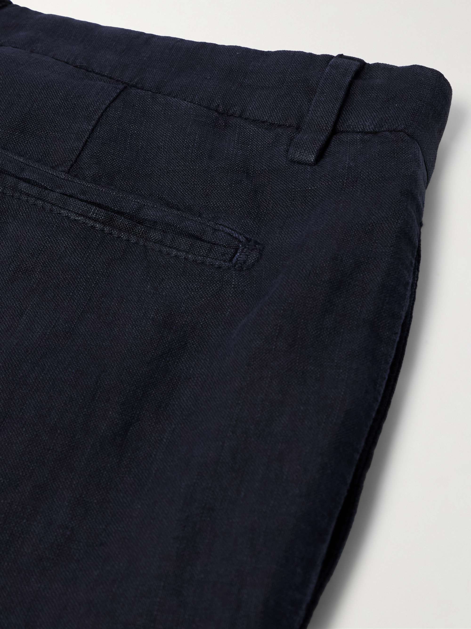 Straight-Leg Linen Shorts view