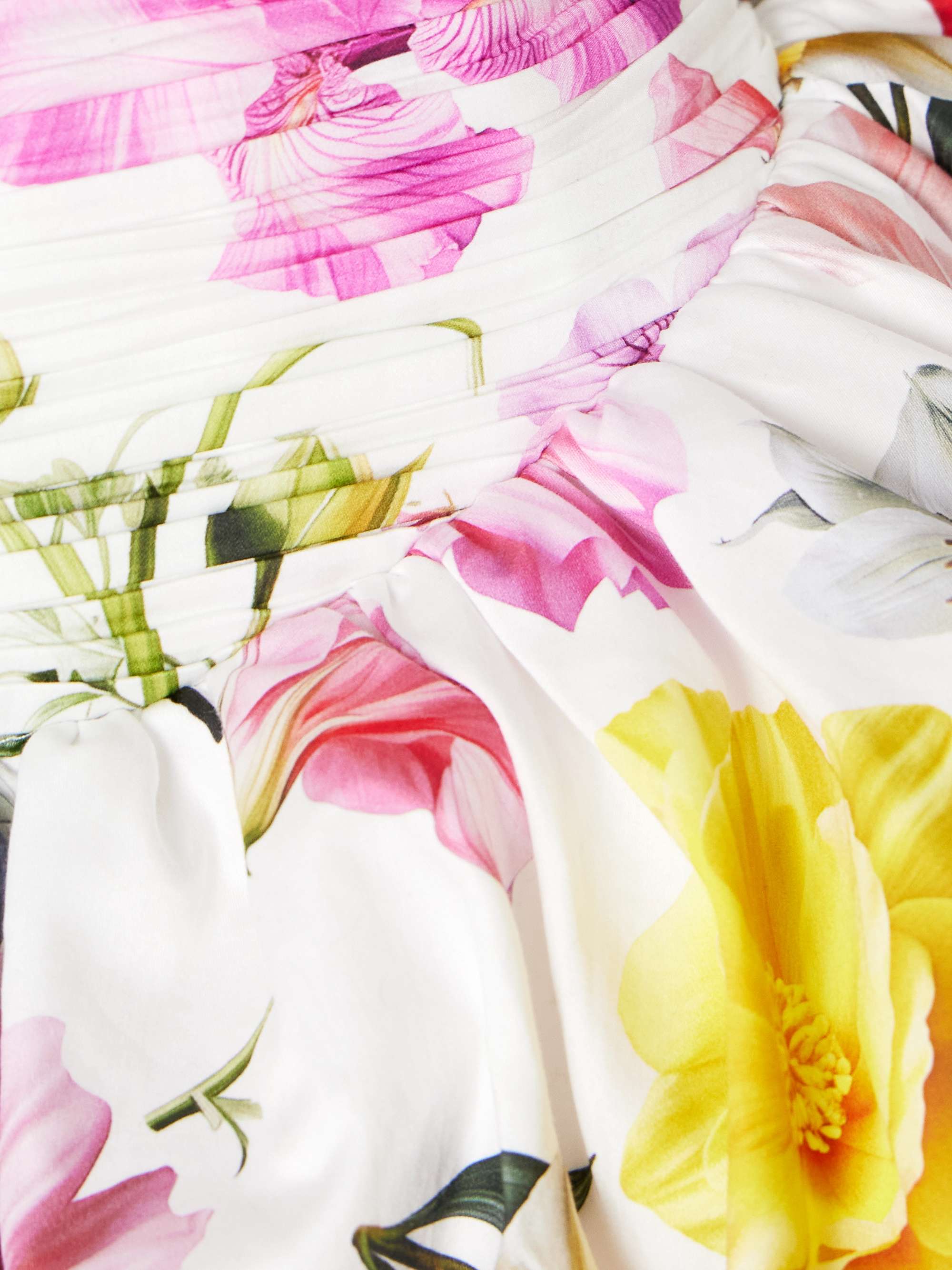 Violette strapless ruched floral-print cotton mini dress view