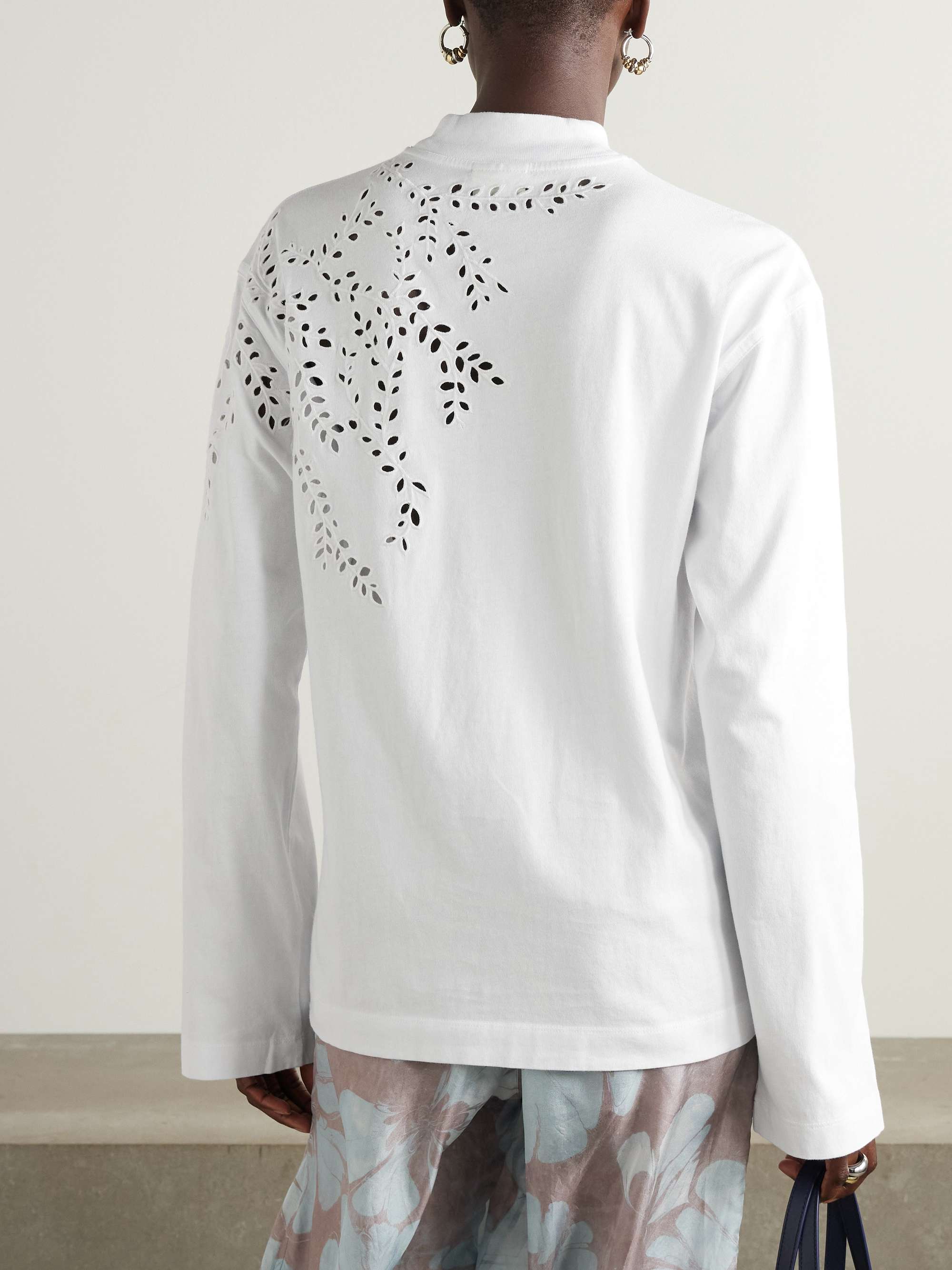 Broderie anglaise cotton-jersey T-shirt view