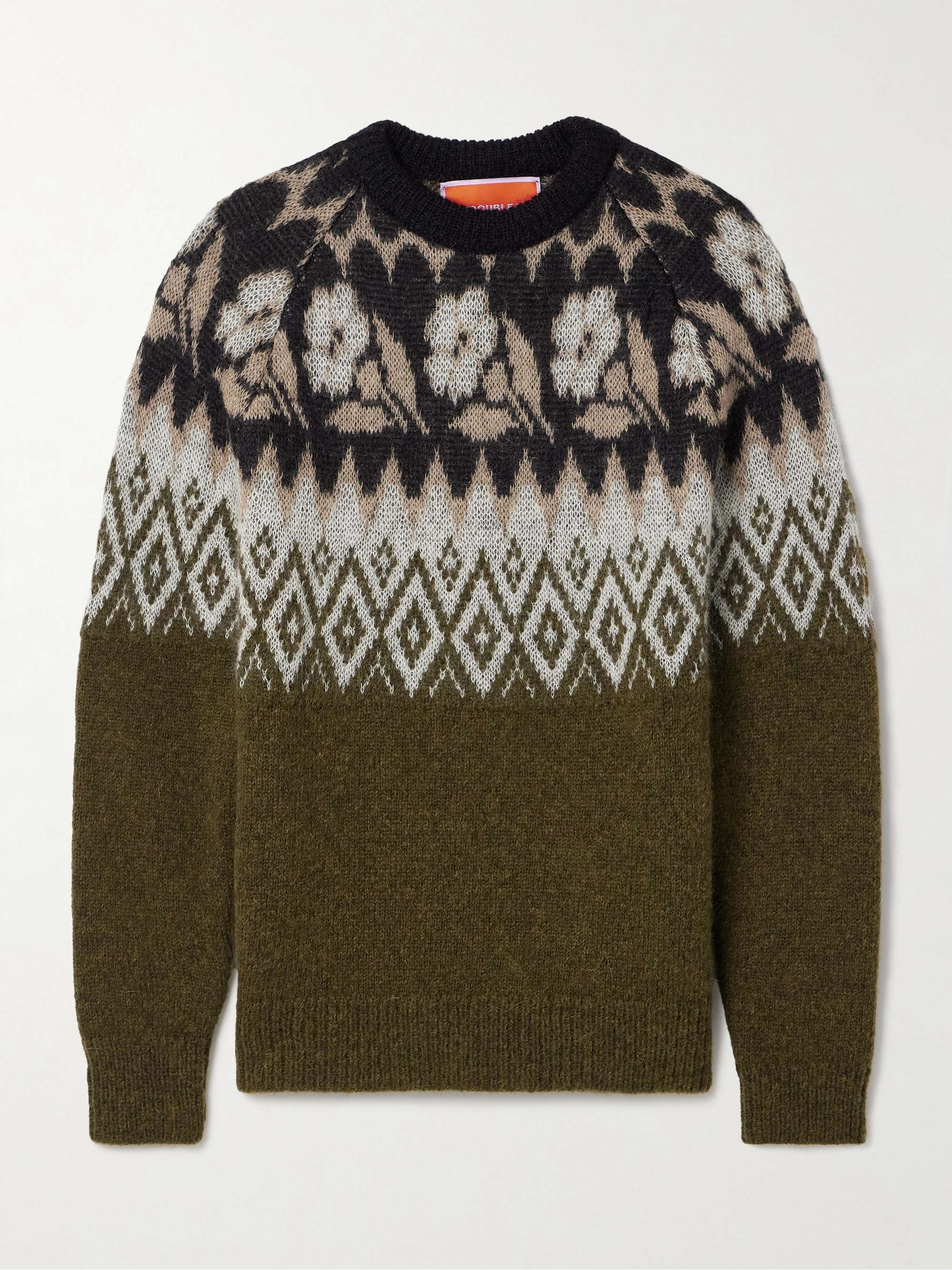 Slope brushed jacquard-knit sweater view