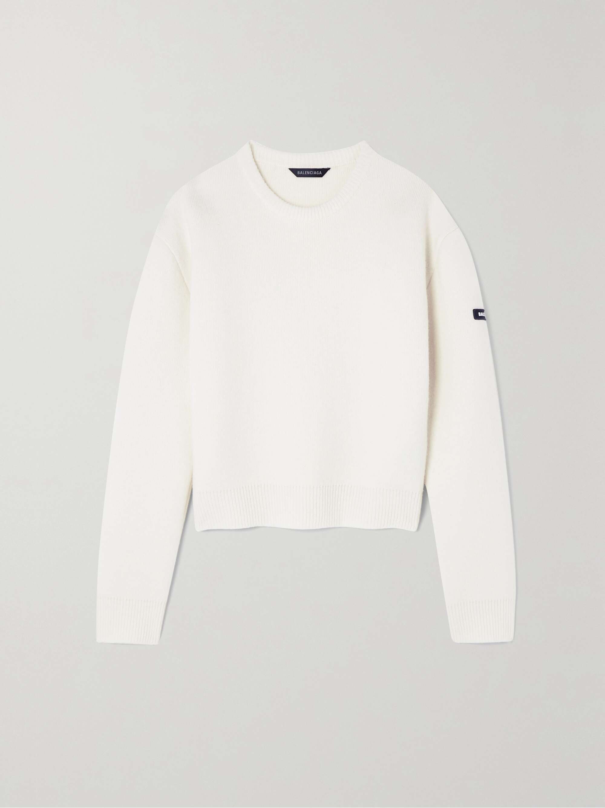 Appliquéd wool sweater view