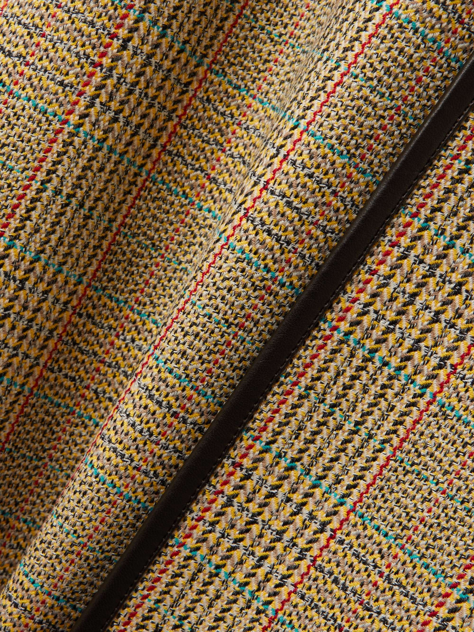 Plaid woven coat view