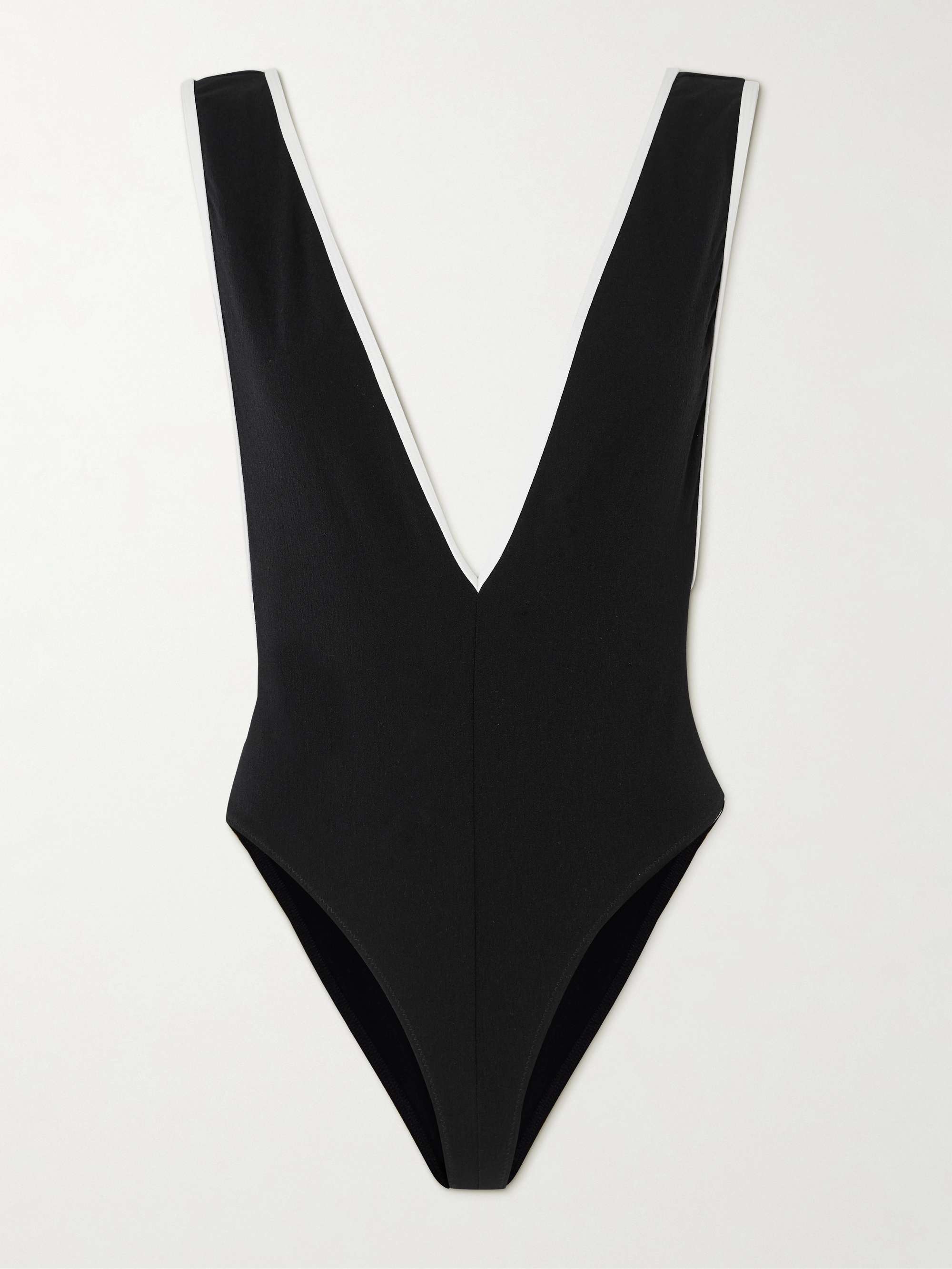 + NET SUSTAIN two-tone stretch-crepe swimsuit view