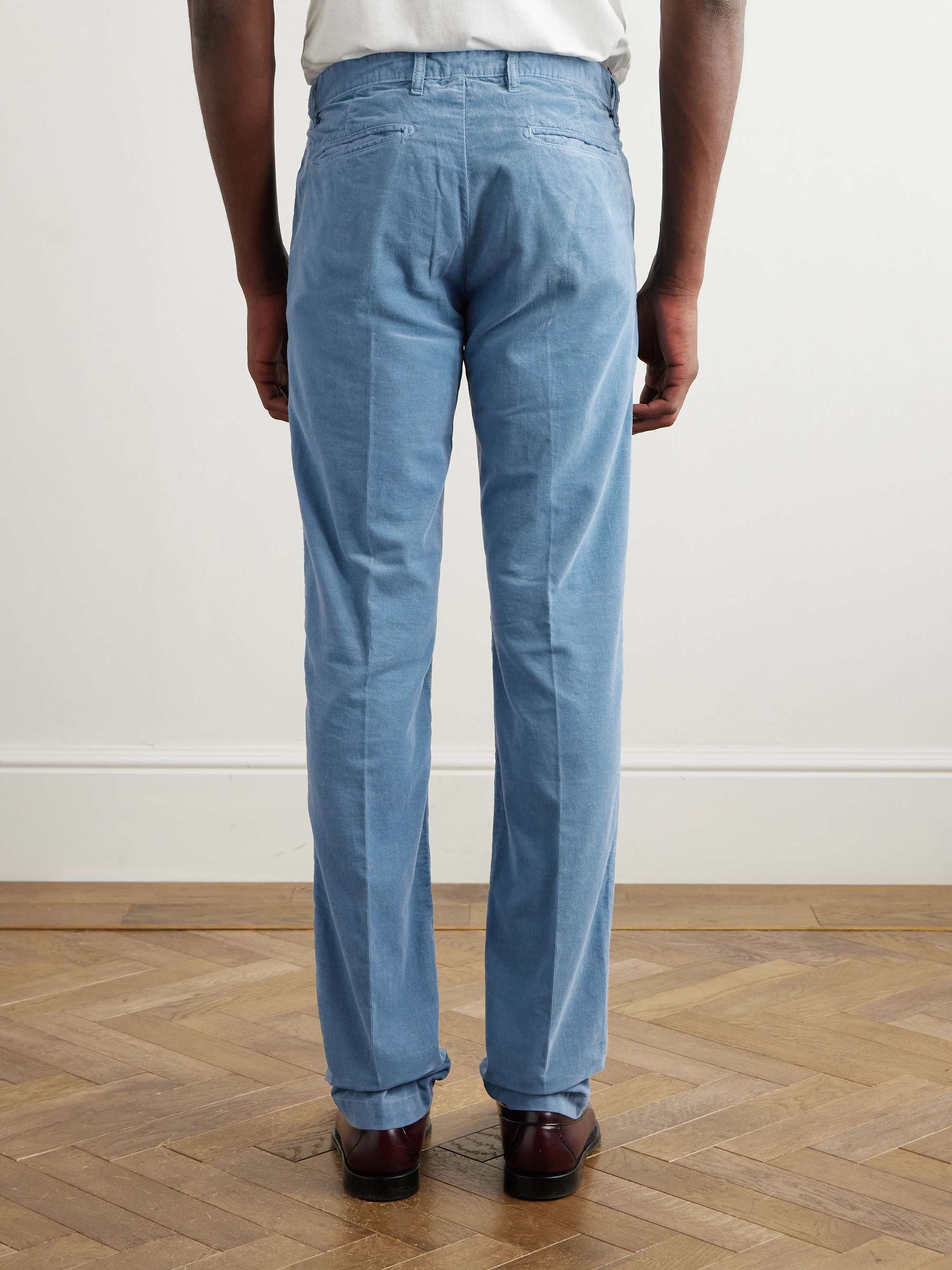 Straight-Leg Cotton-Corduroy Trousers view