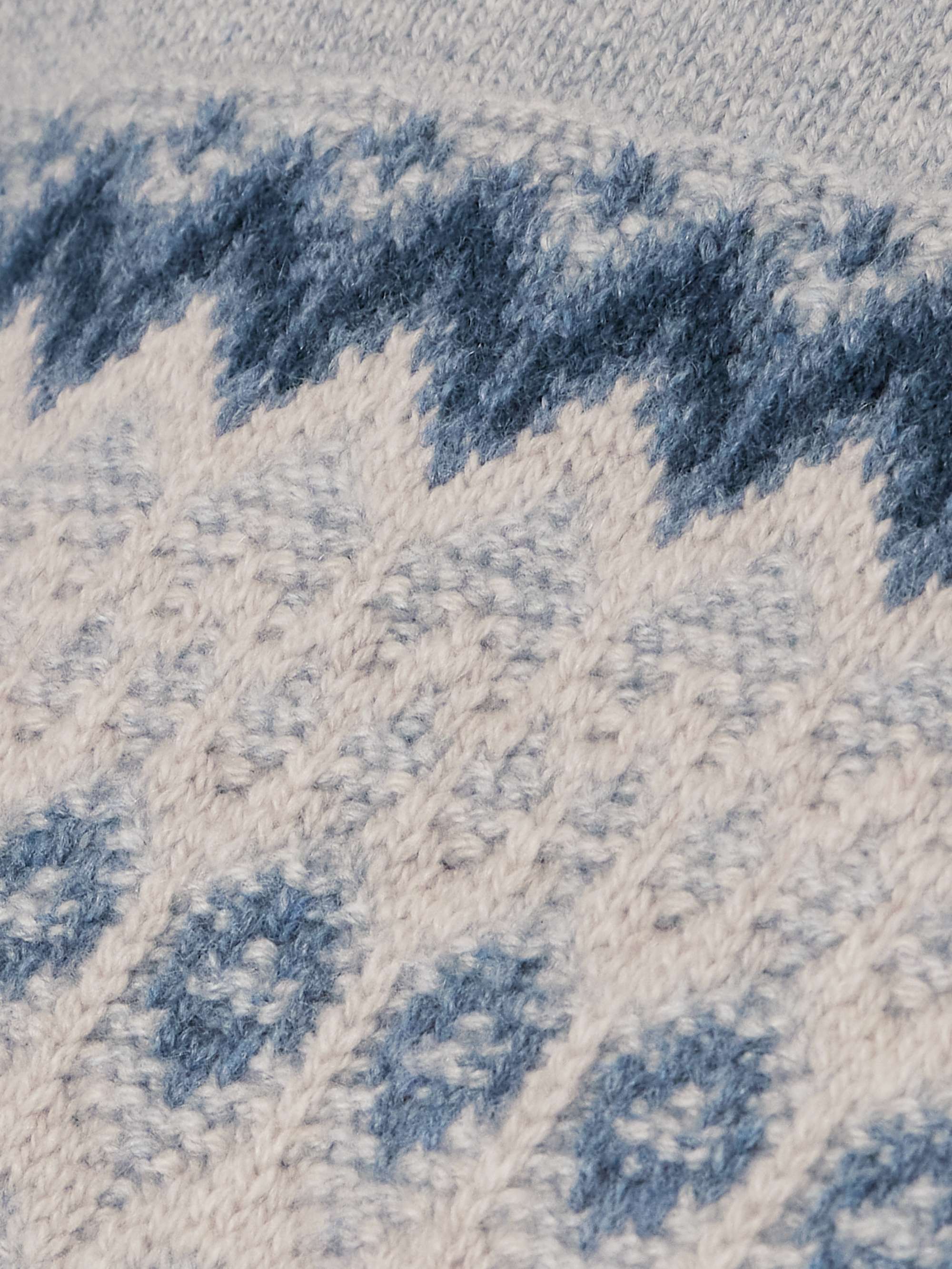 Fair Isle cashmere cardigan view