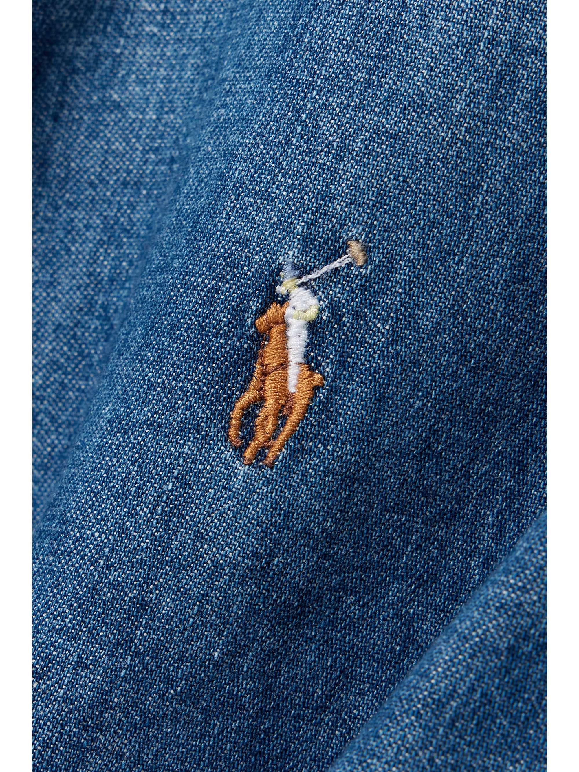 Embroidered denim shirt view