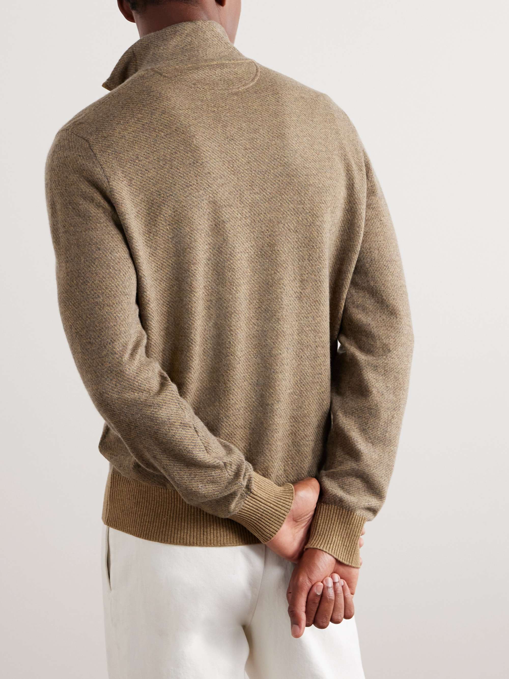 Striped Mélange Cashmere Sweater view