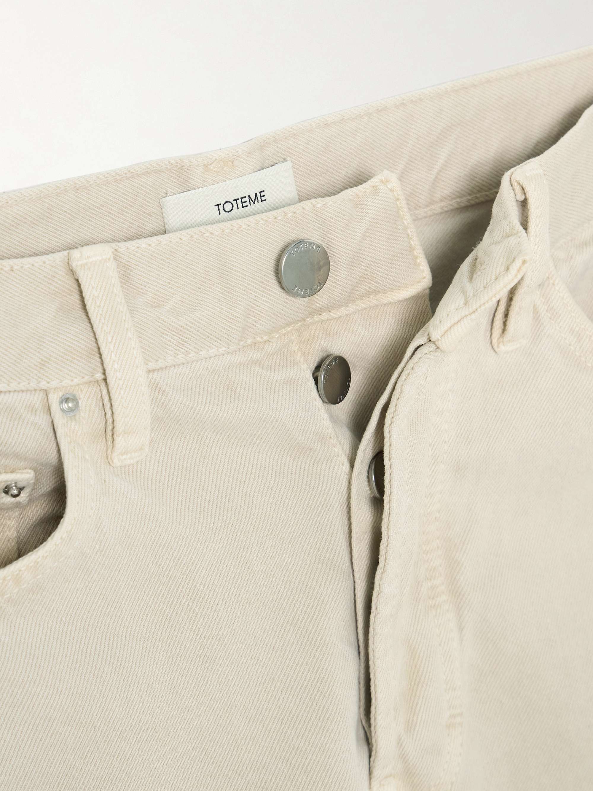 Mid-rise straight-leg organic jeans view