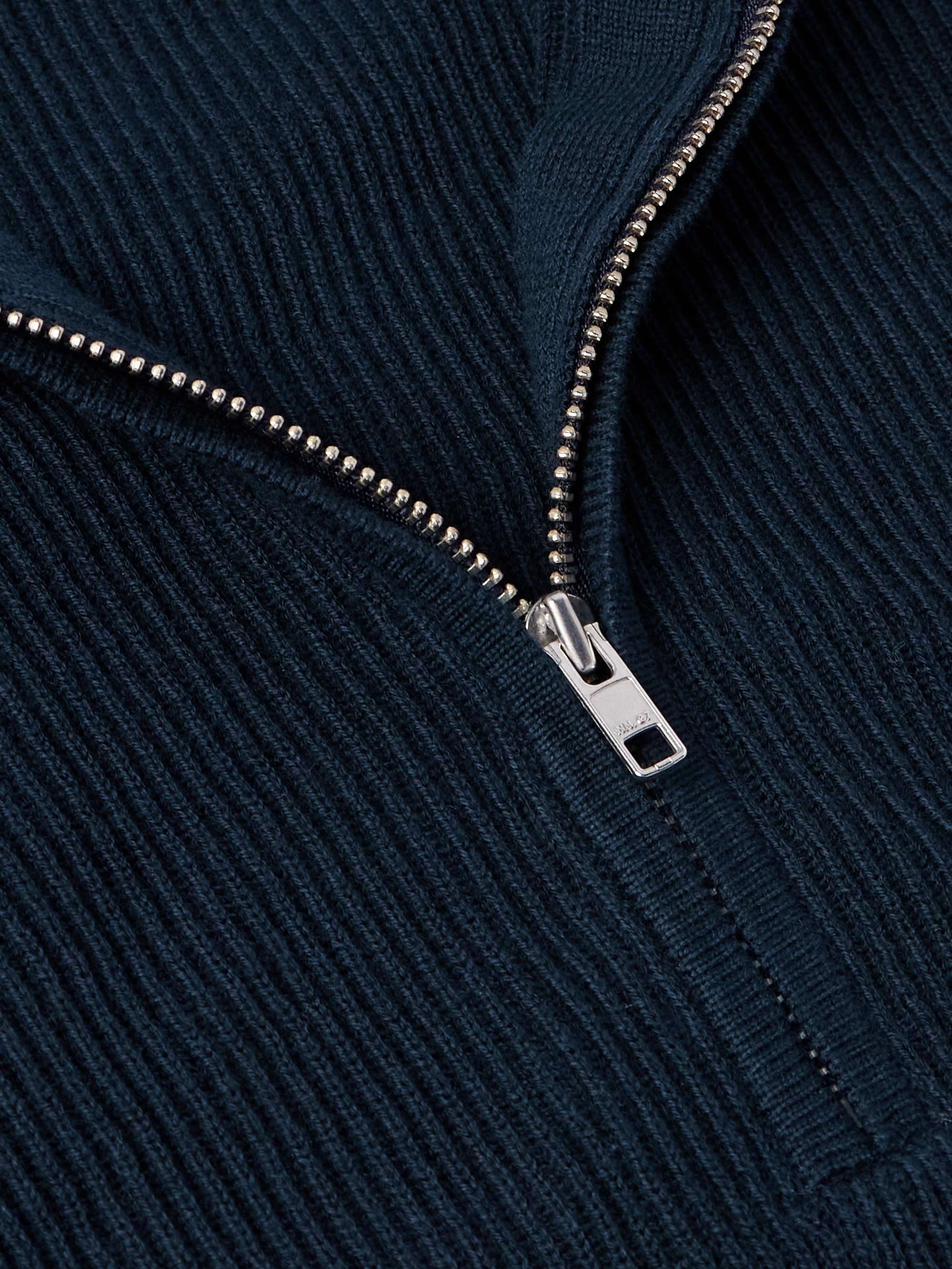 Kevin 6600 Ribbed Organic Cotton Half-Zip Sweater view