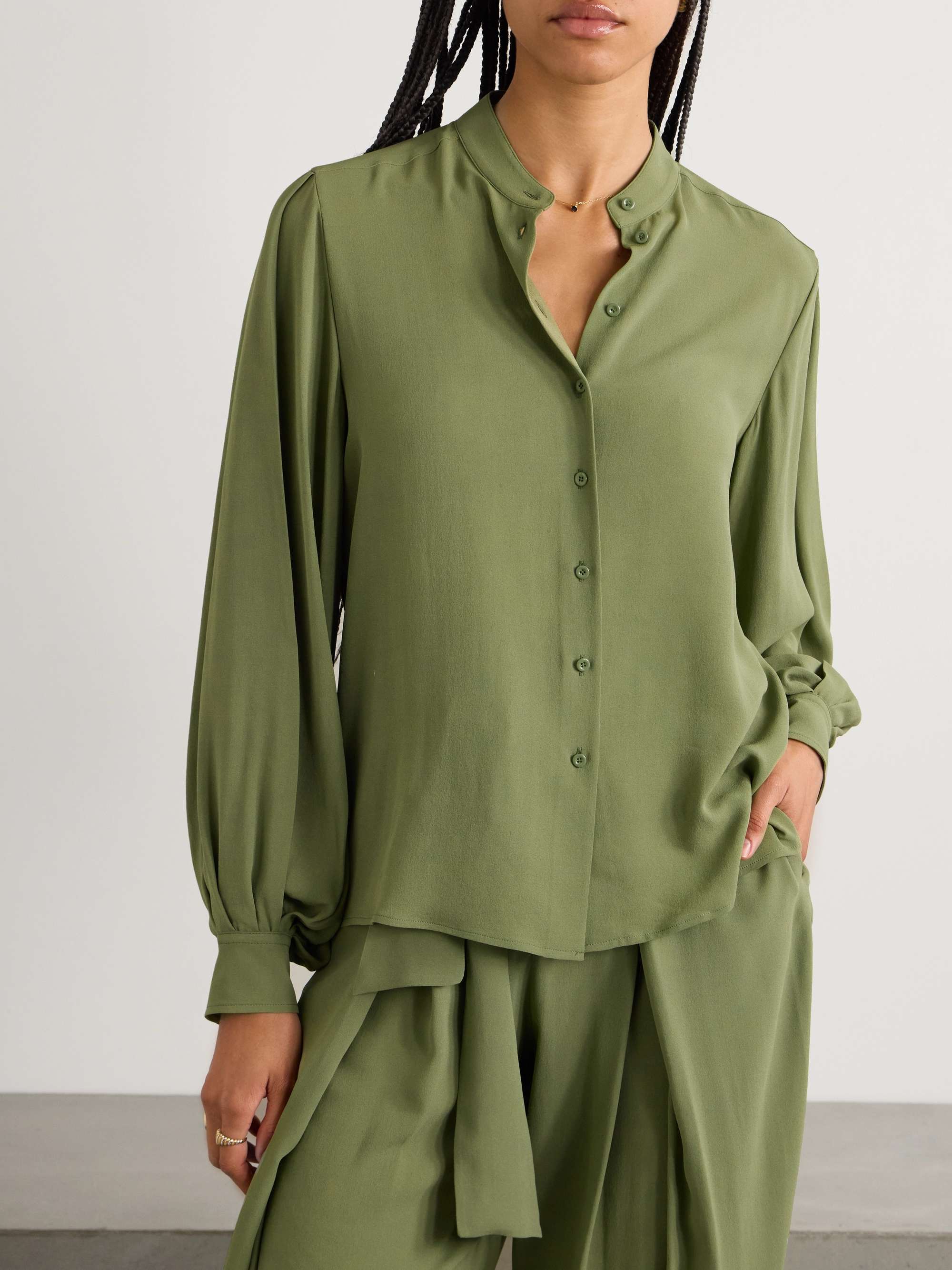 Sheryl silk-crepe blouse view